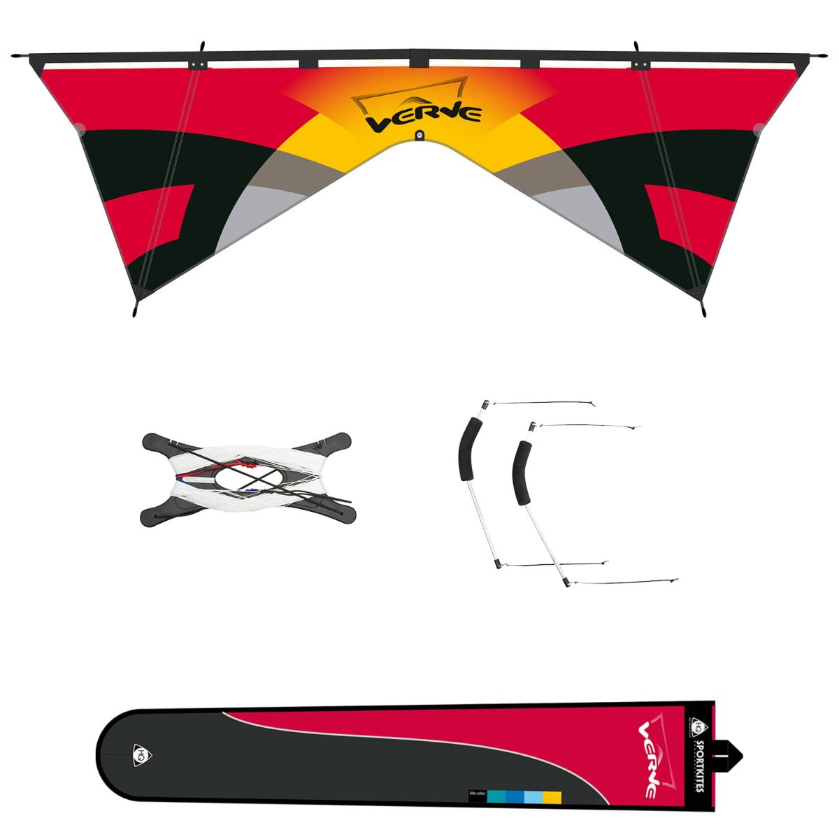 Vierleiner Lenkdrachen HQ Verve Blaze 252 cm Drachen Quad Flugdrachen