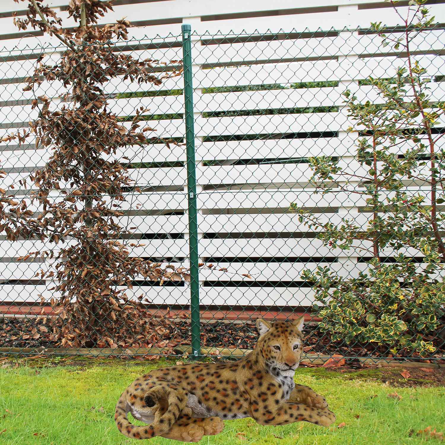 Lebensechte Panther Figur liegend – Handbemalte Deko für Haus & Garten | 53 cm | Deko Panther