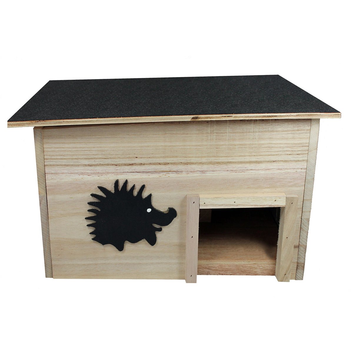 Igelhaus aus FSC-Holz mit Katzenschutz – wetterfestes Igelhotel mit abnehmbarem Dach