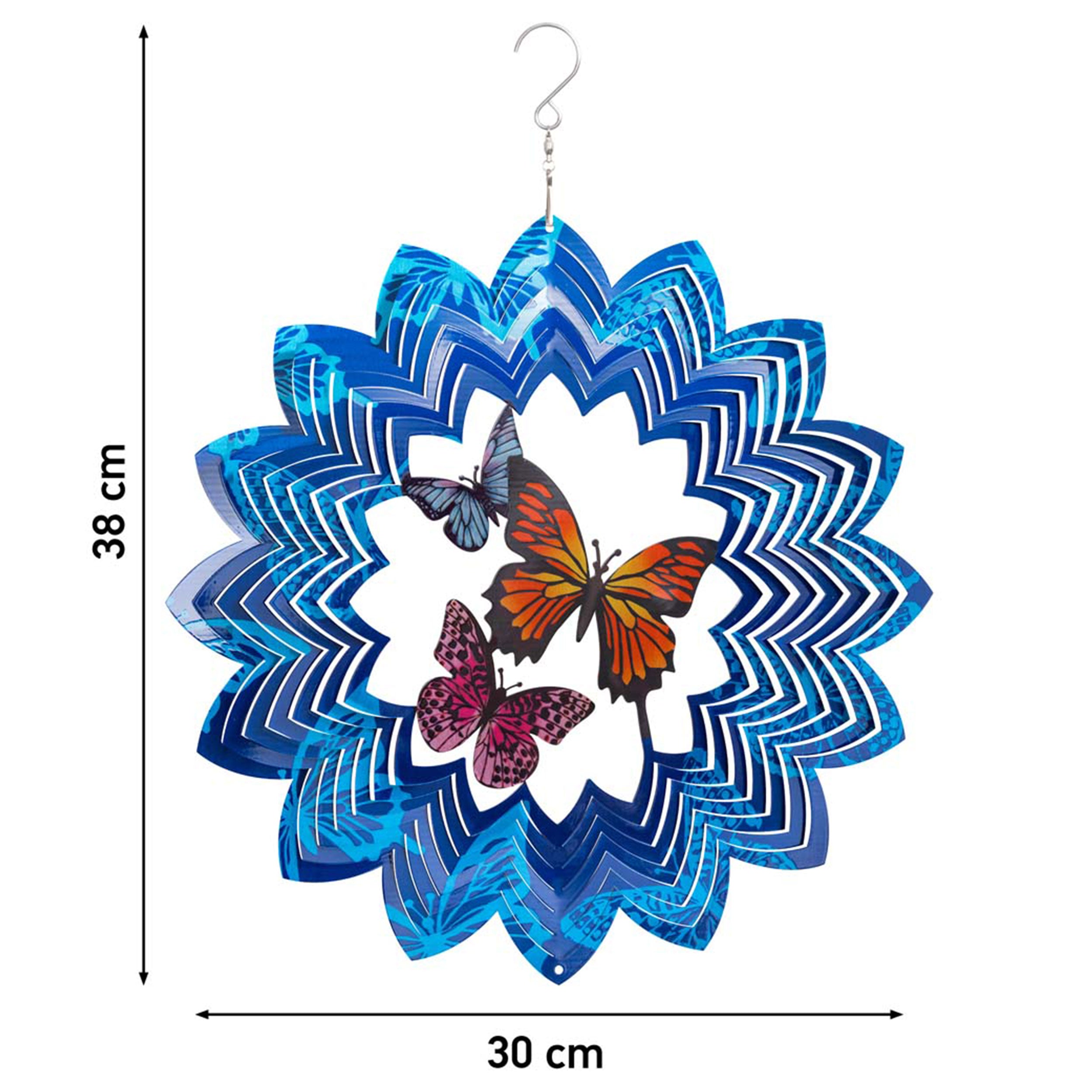 Kinetic Art Windspiel hängend Metall 3D Butterflies außergewöhnliche Windspiele Edelstahl