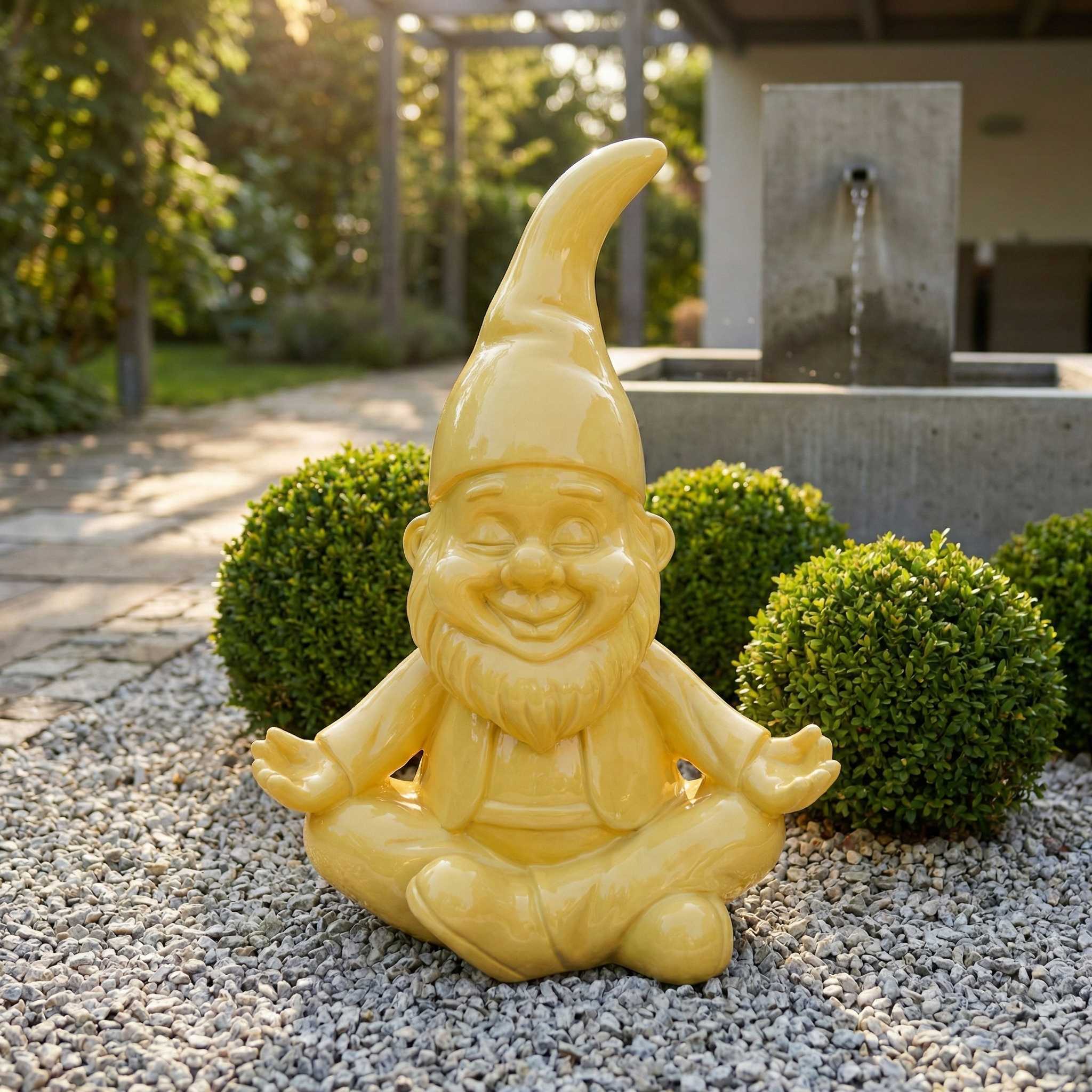 Yoga Gartenzwerg -GartenPoser- Zwerg Deko in Pastell Hochglanz 2 Größen 6 Farben (ZenPoser)