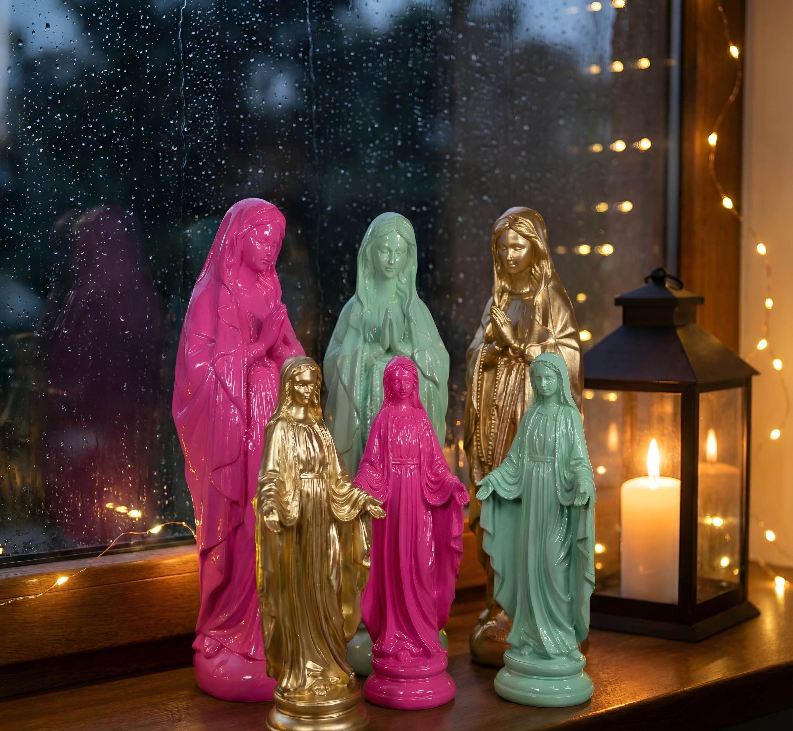 Madonna Figur & Marienfigur modern - Mutter Gottes Deko in Gold, Magenta oder Jade, groß oder klein