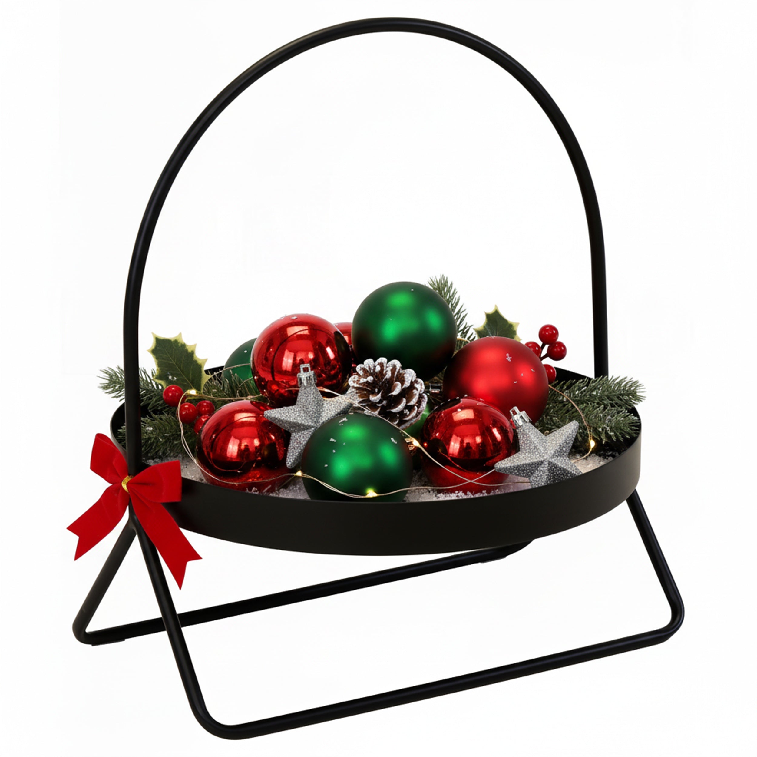 Deko Metallständer mit Schale – Dekoteller mit Fuß als Obstteller, klein oder groß