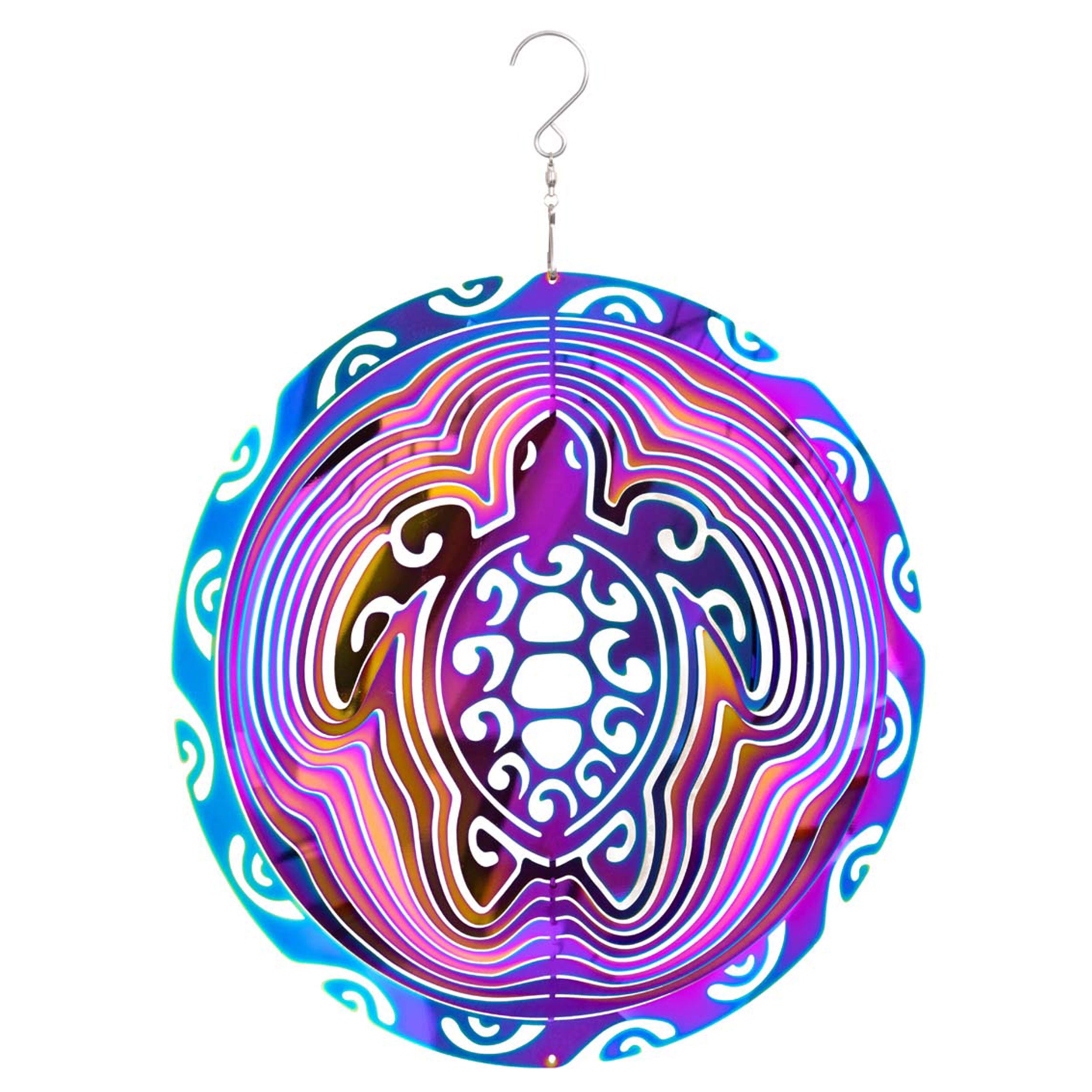 Kinetic Art Windspiel hängend Metall 3D Vibrant Turtle außergewöhnliche Windspiele Edelstahl