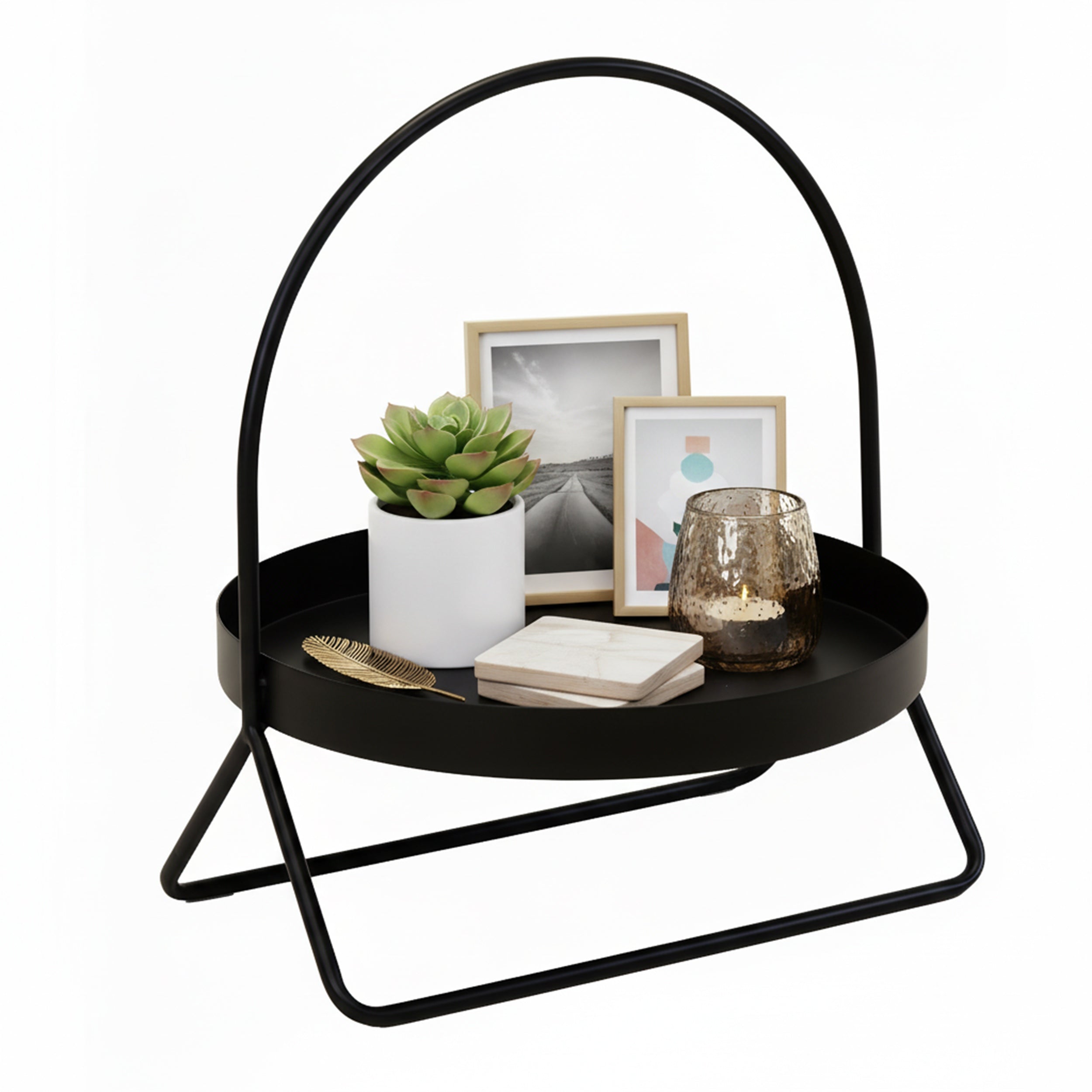 Deko Metallständer mit Schale – Dekoteller mit Fuß als Obstteller, klein oder groß