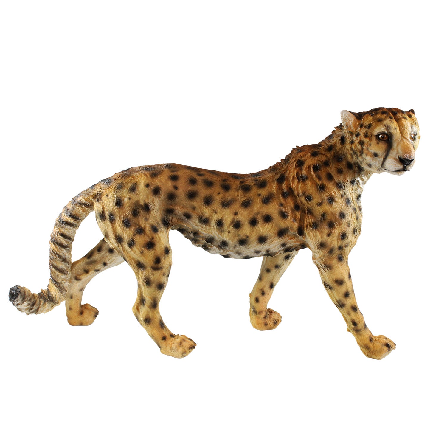 Gepard Figur stehend | Lebensechte Tierfigur Gartenfigur Tiere | 68 cm | Deko Gepard