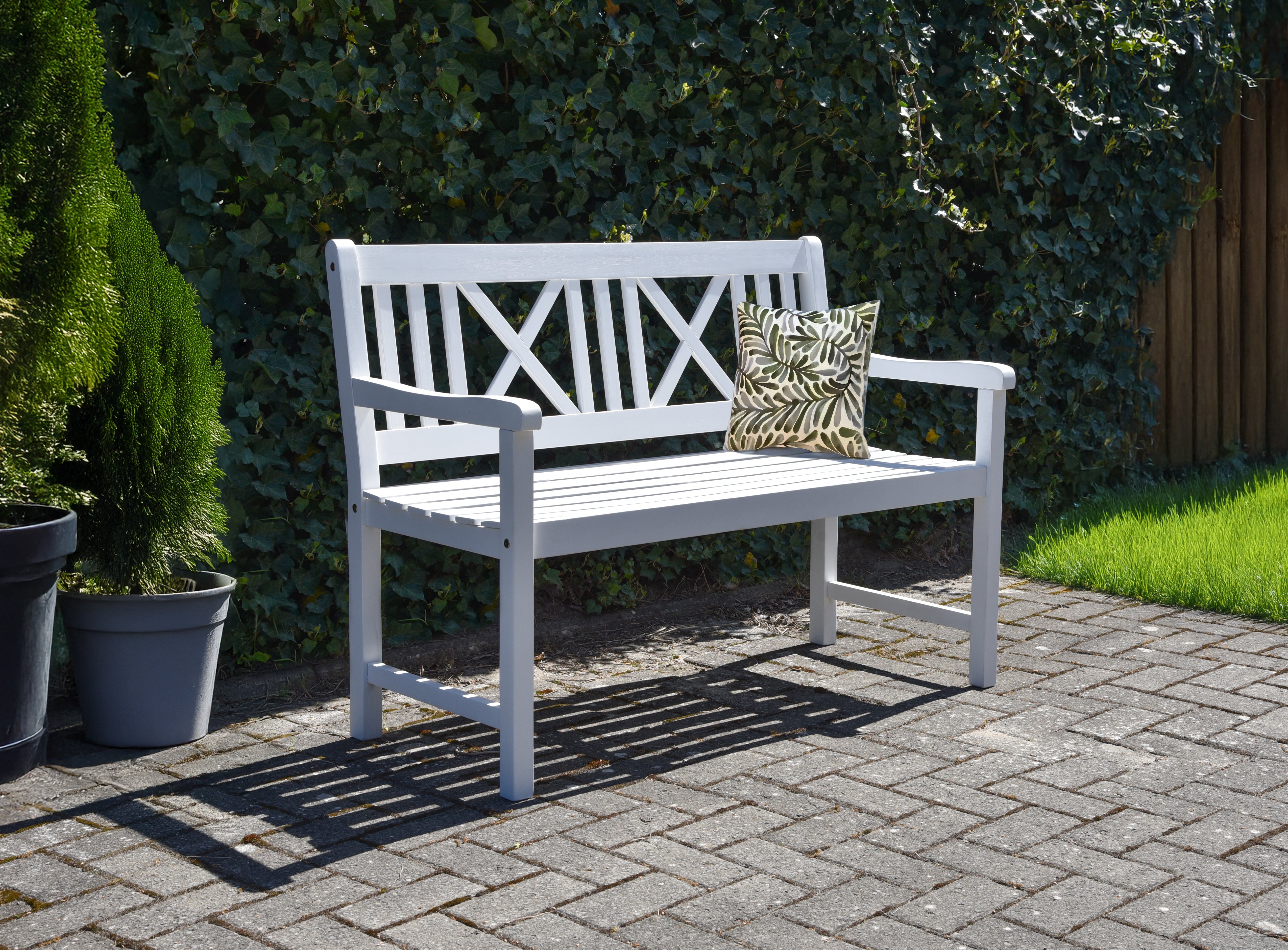 Gartenbank MALMÖ Bank Sitzbank GARDEN PLEASURE wetterfest komfortabel Outdoor hochwertig