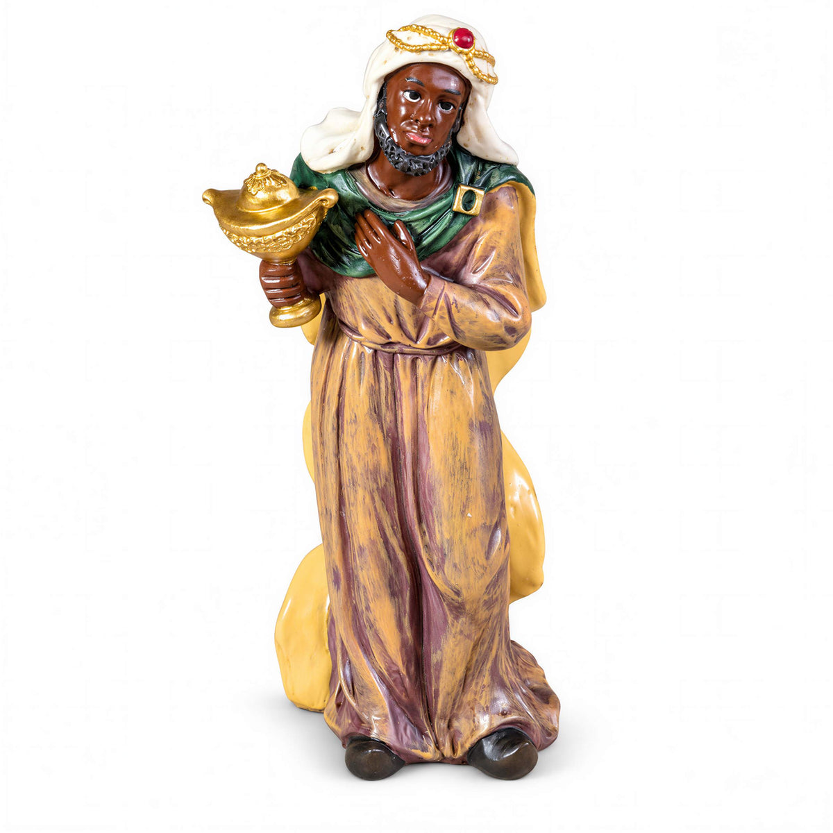 Krippenfiguren Set 7-teilig Weihnachtskrippe Figuren Heilige Familie und Heilige Drei Könige