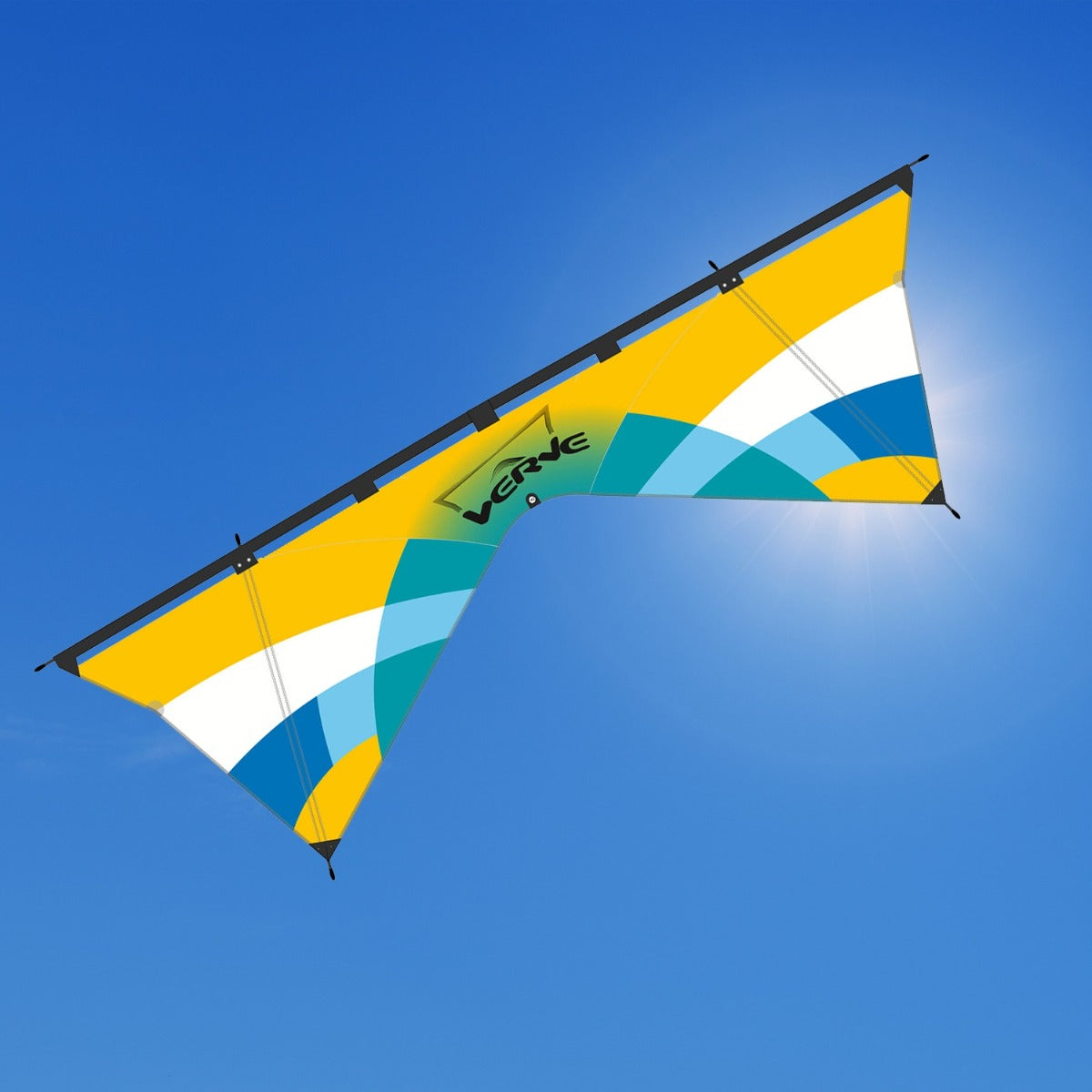 Vierleiner Lenkdrachen HQ Verve Aqua 252 cm Drachen Quad Flugdrachen