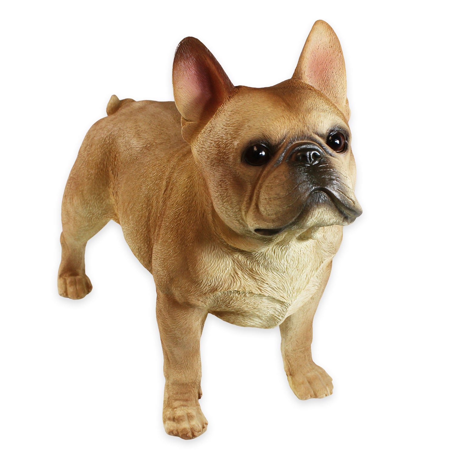 Französische Bulldogge Figur XL Hundefigur lebensecht Gartendeko Hunde Deko stehend