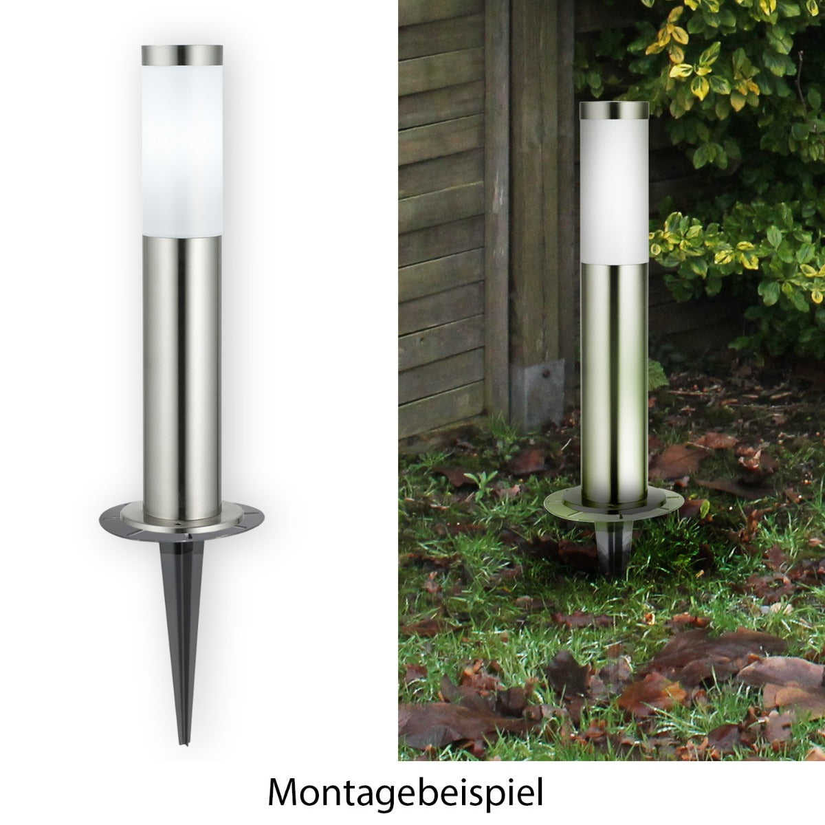 Universal Erdspieß für Gartenleuchte, Lampe & Gartensteckdose, pulverbeschichtet mit Kabelführung