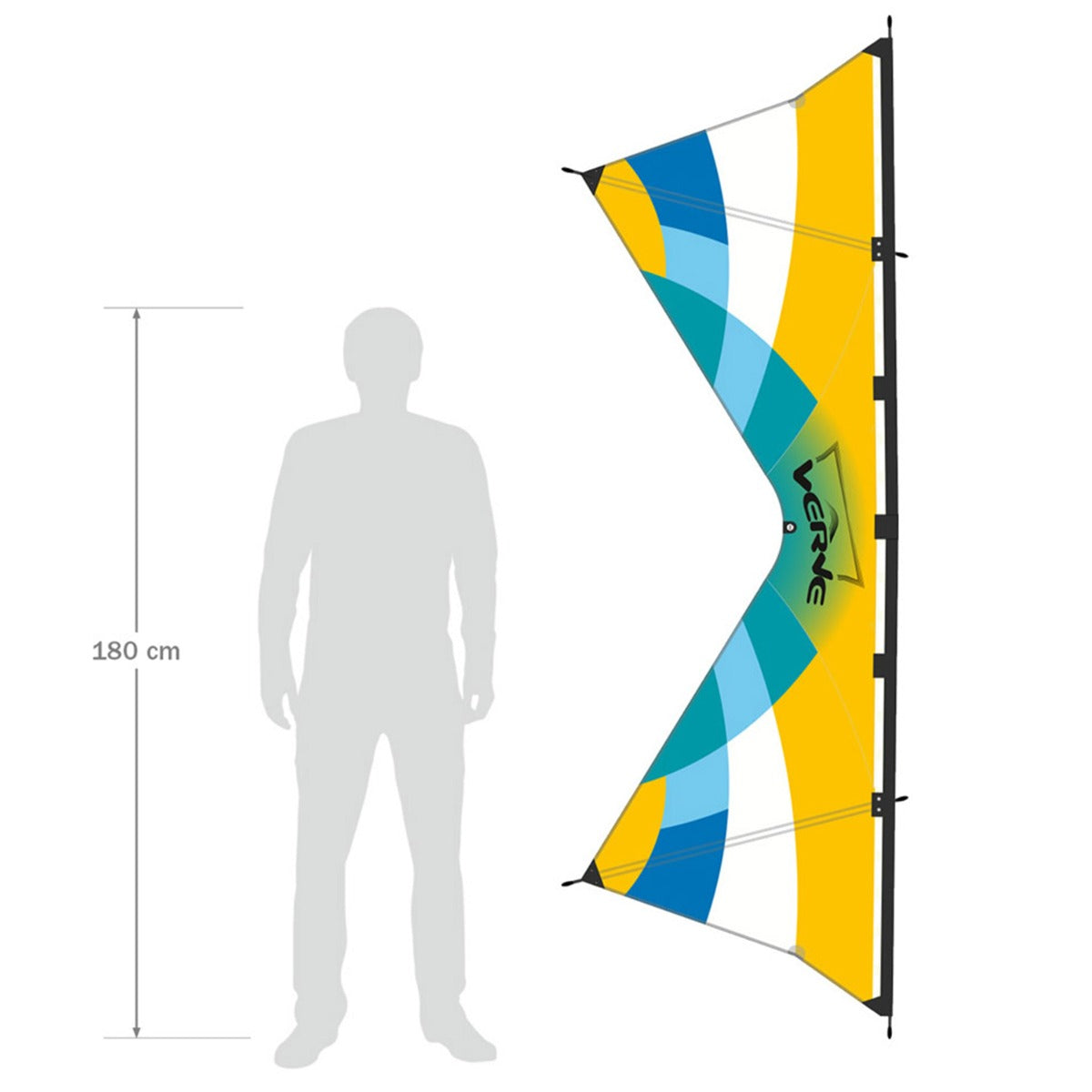 Vierleiner Lenkdrachen HQ Verve Aqua 252 cm Drachen Quad Flugdrachen