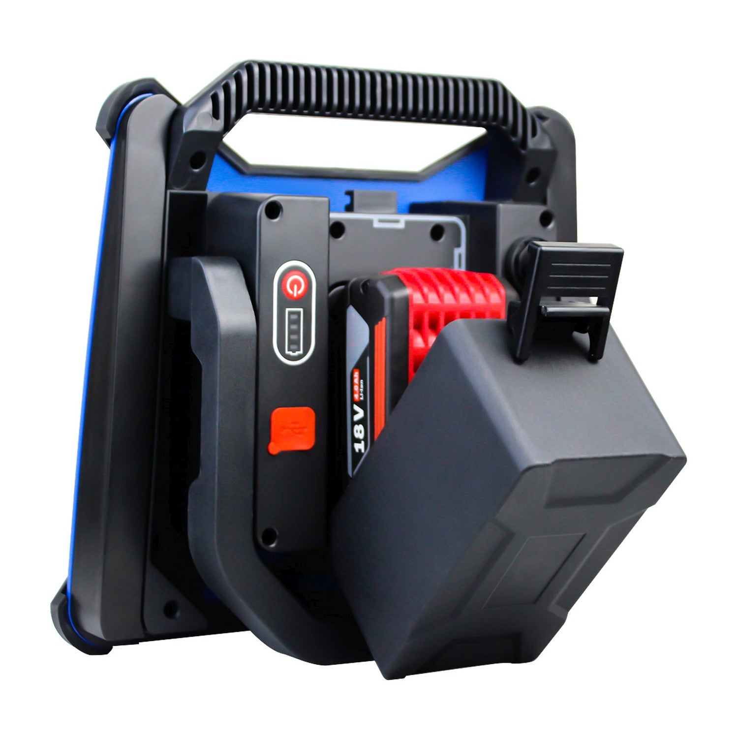 Ledino LED Hybridstrahler Kiel H60M – 60 W / 6 600 lm Baustrahler für Akku & Netz, robust bei Renovierung