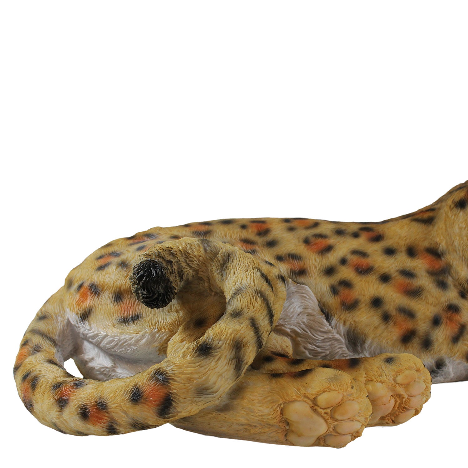 Lebensechte Panther Figur liegend – Handbemalte Deko für Haus & Garten | 53 cm | Deko Panther