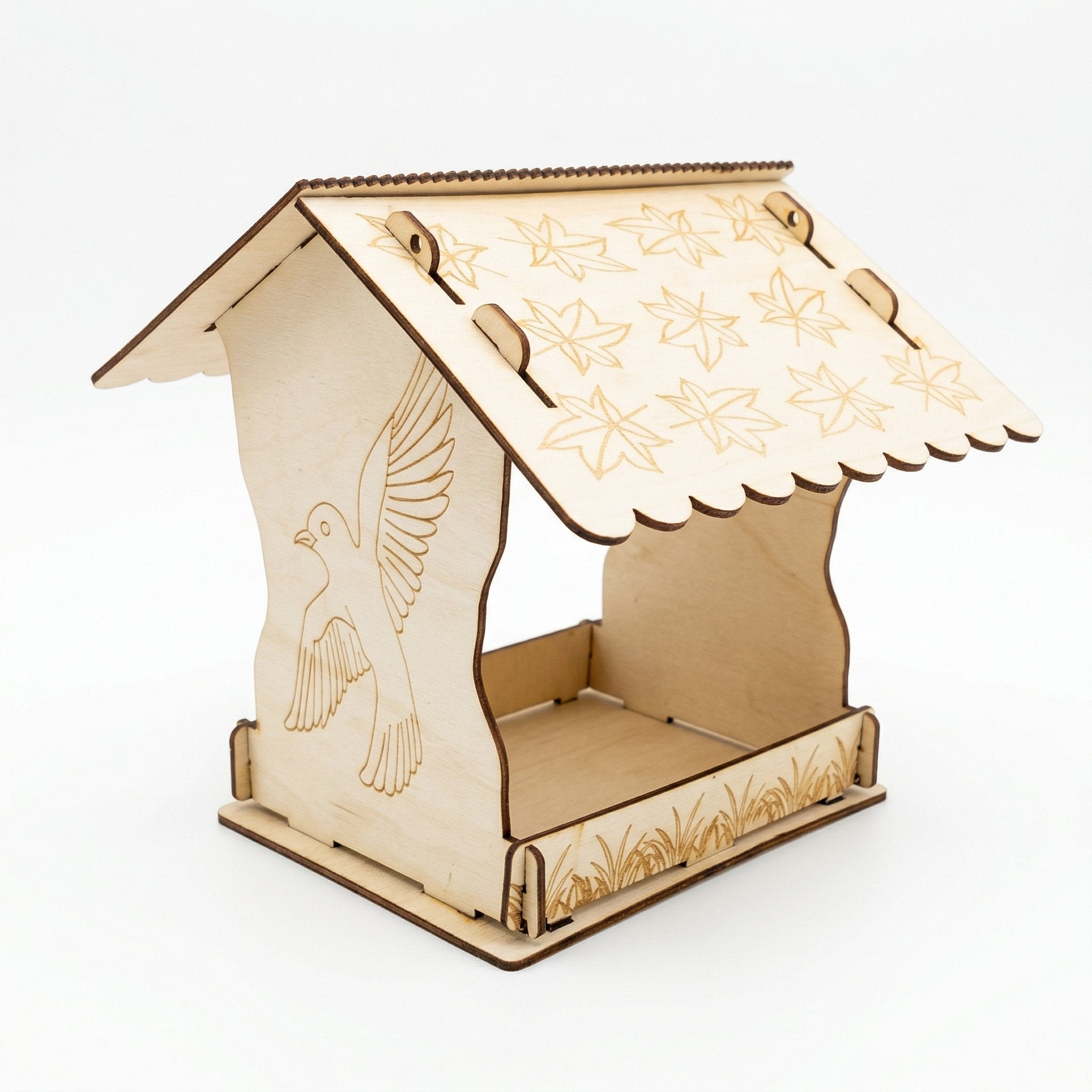 Vogelfutterhaus zum Bemalen Holz Vogelhaus Bausatz Kinder Futterhäuschen zum Hängen