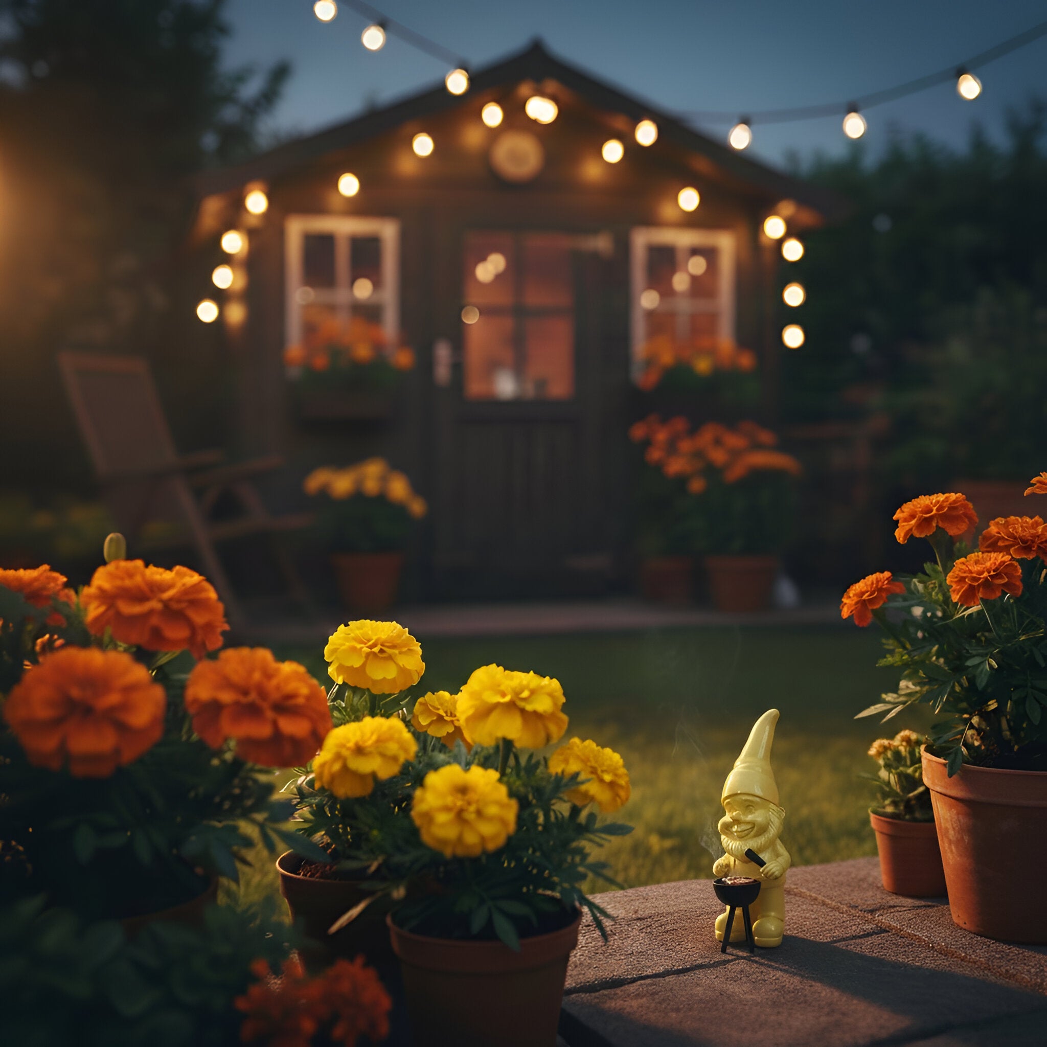 Gartenzwerg am Grill -GartenPoser- Zwerg Deko in Pastell Hochglanz 2 Größen 6 Farben (GrillPoser)