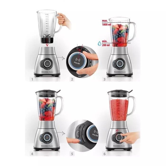 Standmixer Smoothiemaker / Smoothie Mixer Ice Crusher 1,8 Liter 1800 W Tescoma President