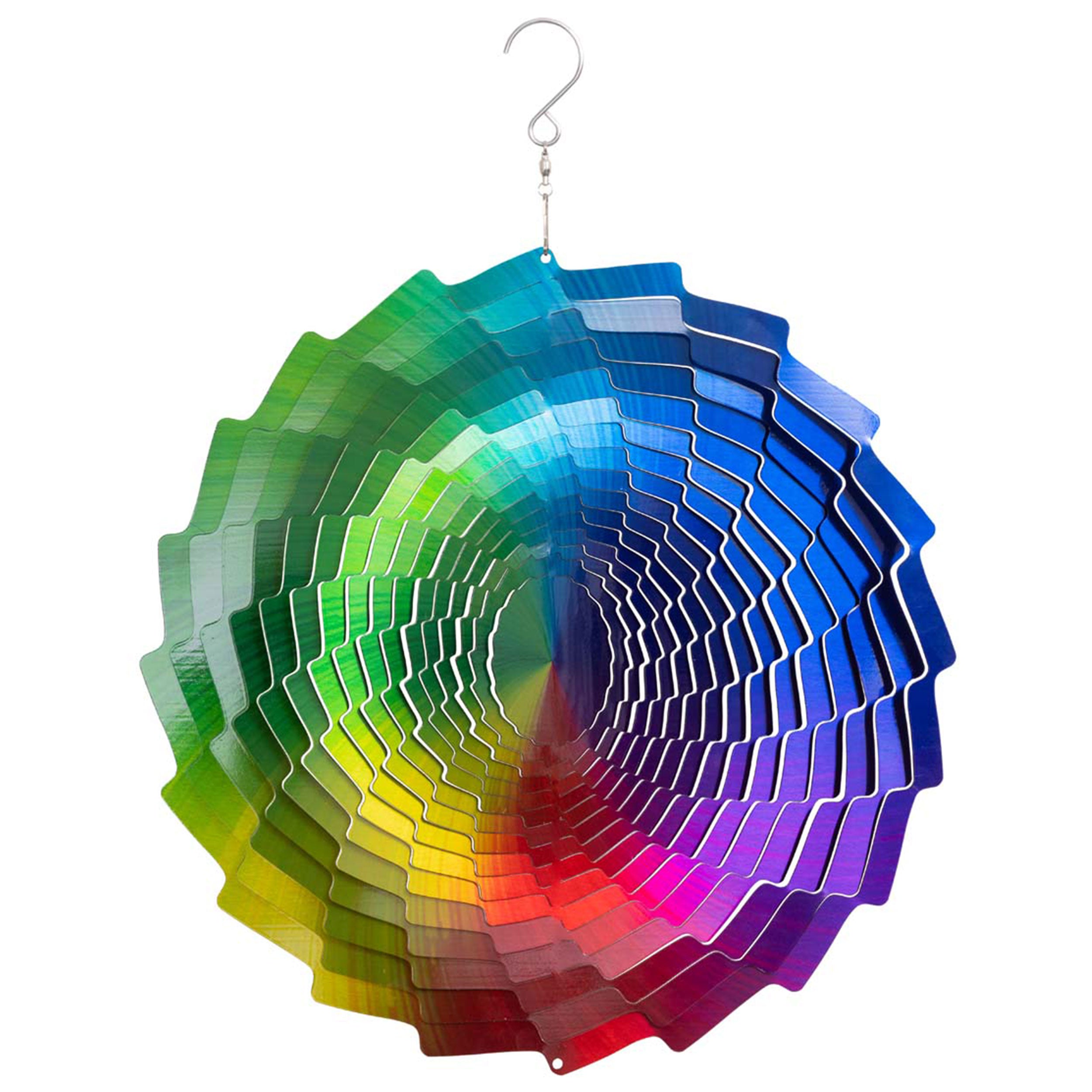 Kinetic Art Windspiel hängend Metall 3D Rainbow Fountain außergewöhnliche Windspiele Edelstahl