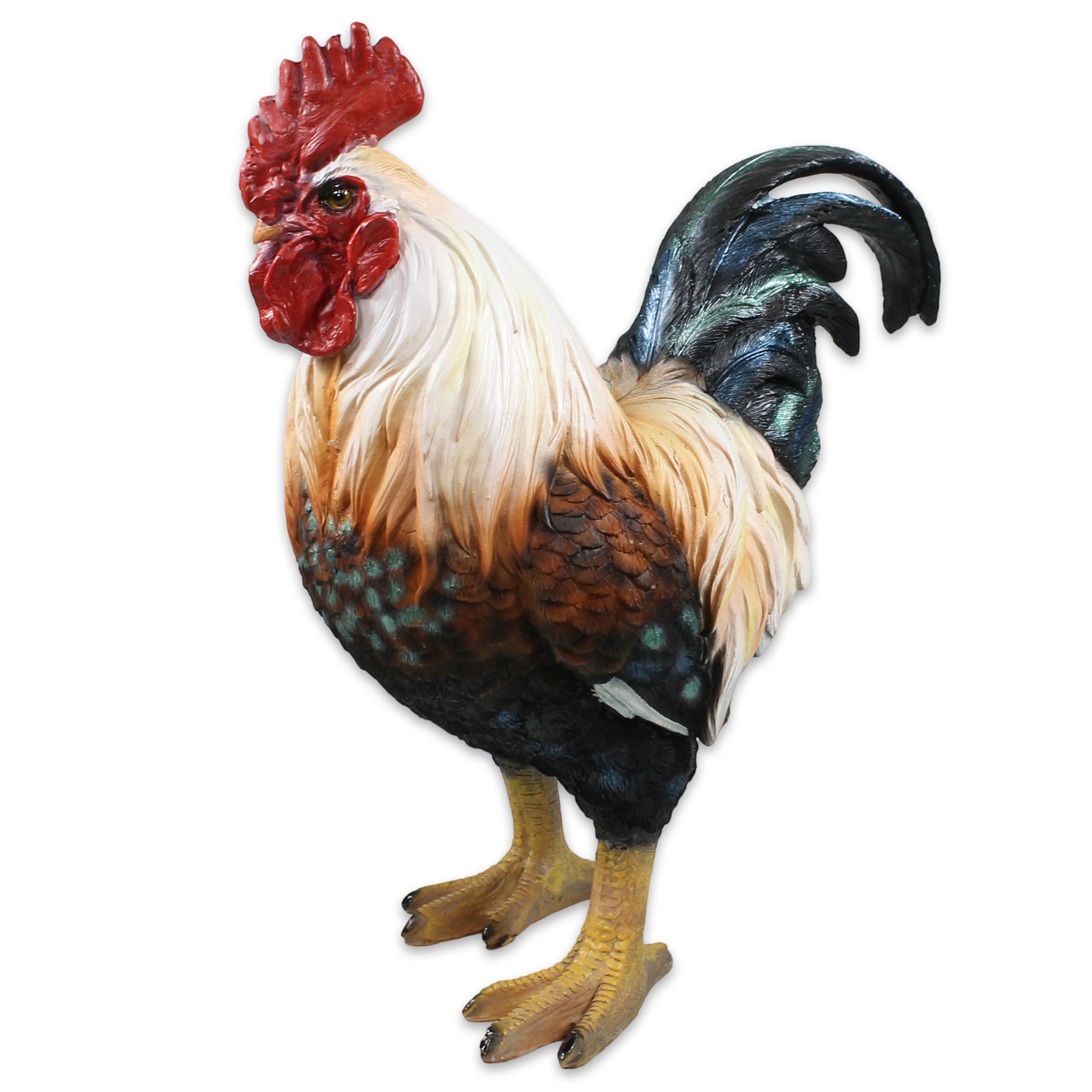 Hahn Figur stehend Deko Hahn Deko Huhn Gartenfigur Hahn