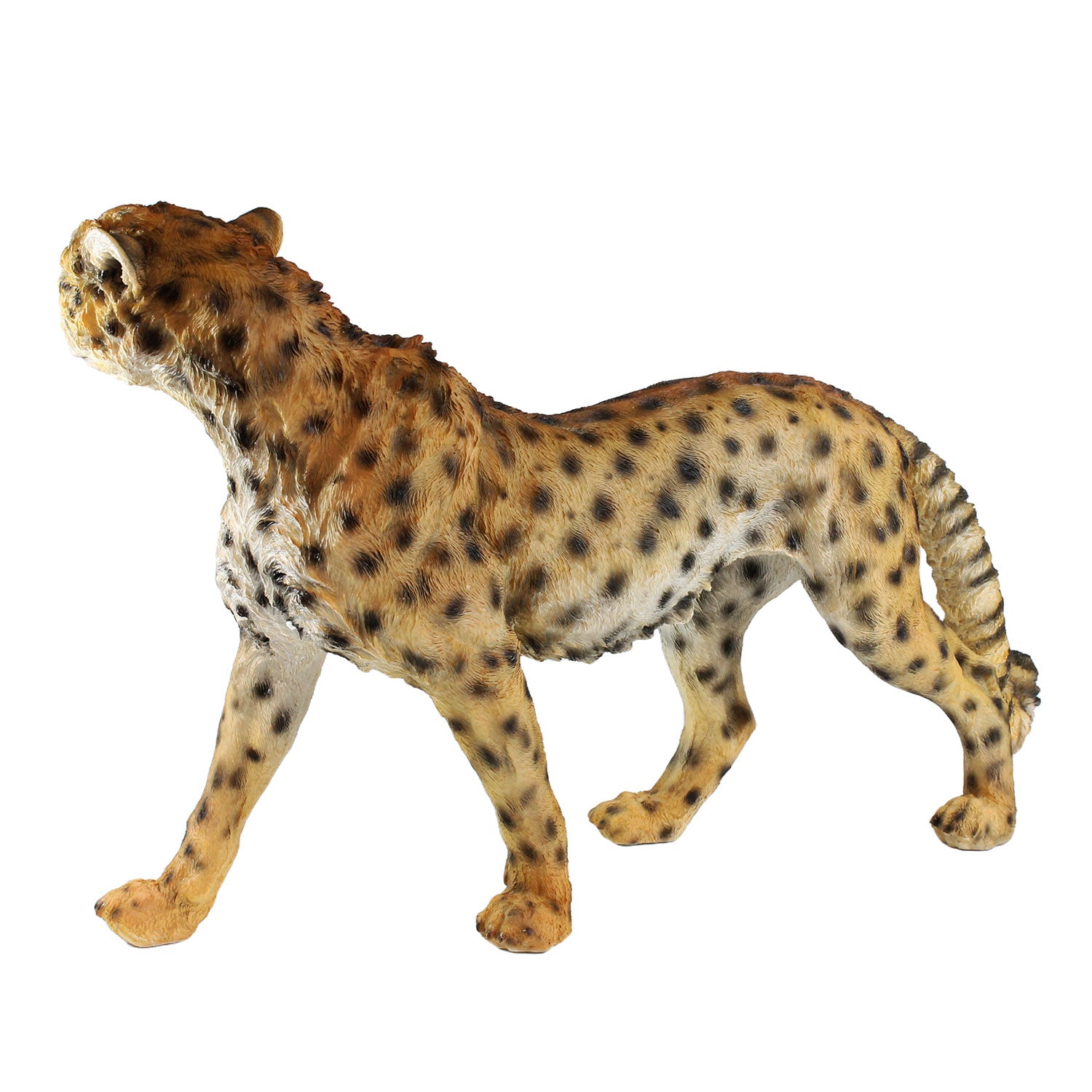 Gepard Figur stehend | Lebensechte Tierfigur Gartenfigur Tiere | 68 cm | Deko Gepard
