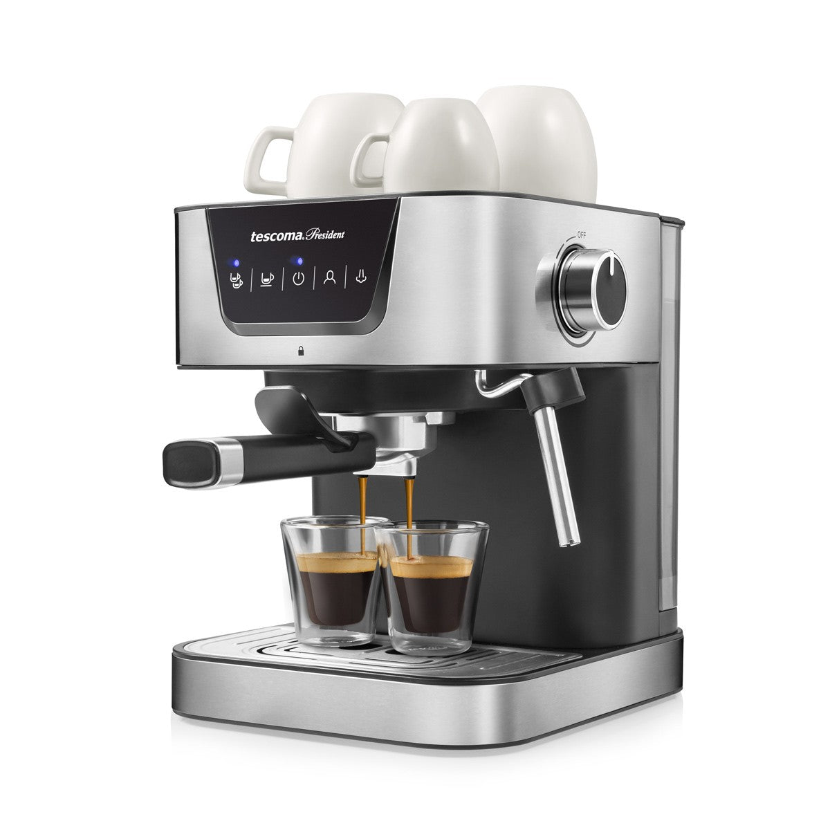 Tescoma Espressomaschine PRESIDENT – Kaffeemaschine für Espresso und Kaffee