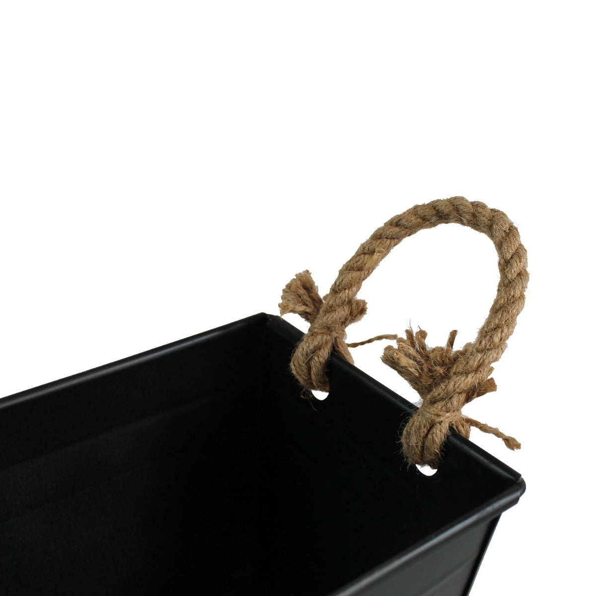 Pflanztopf Pflanzgefäß Zinktopf Vintage Recta 44 cm schwarz Blumentopf Metall Übertopf