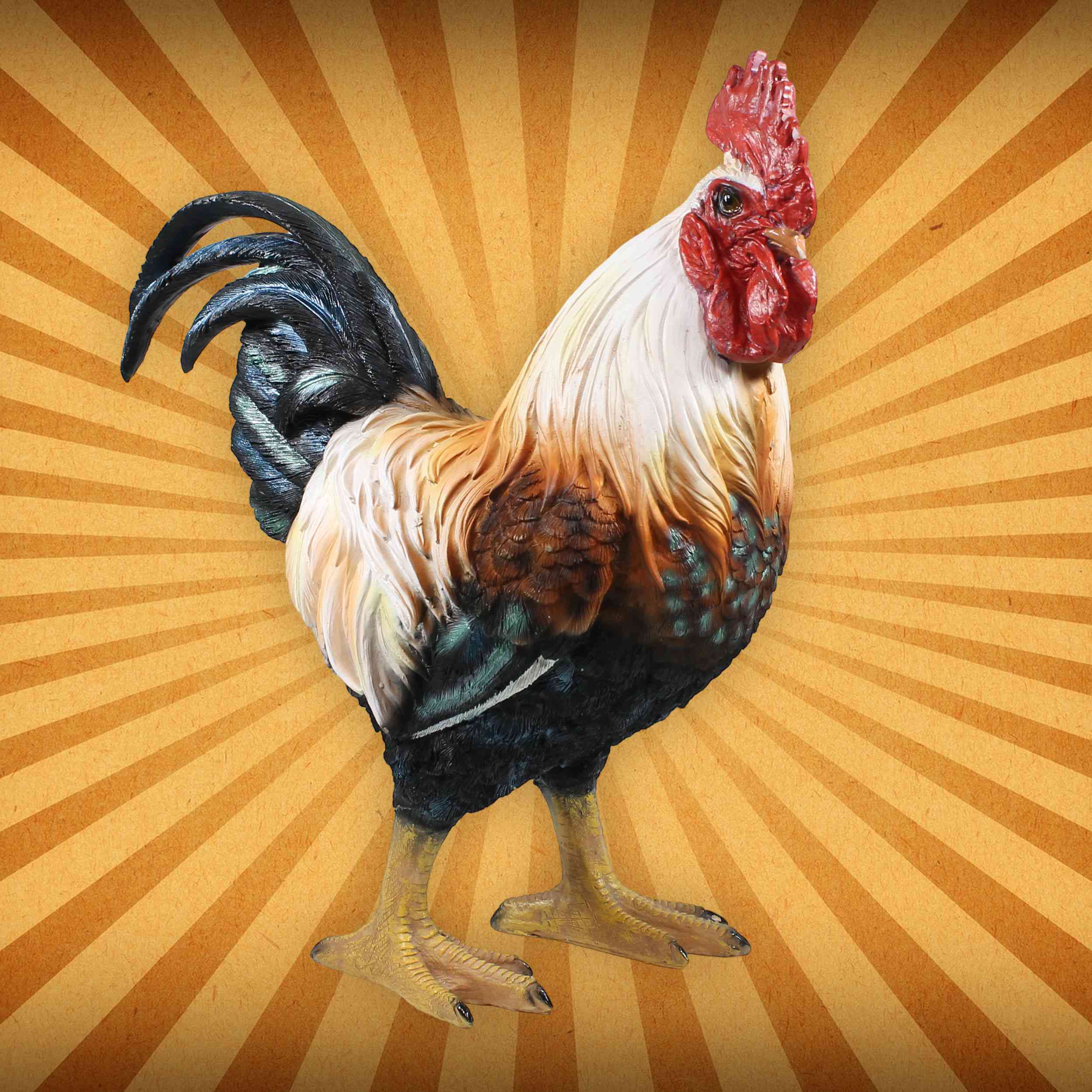 Hahn Figur stehend Deko Hahn Deko Huhn Gartenfigur Hahn