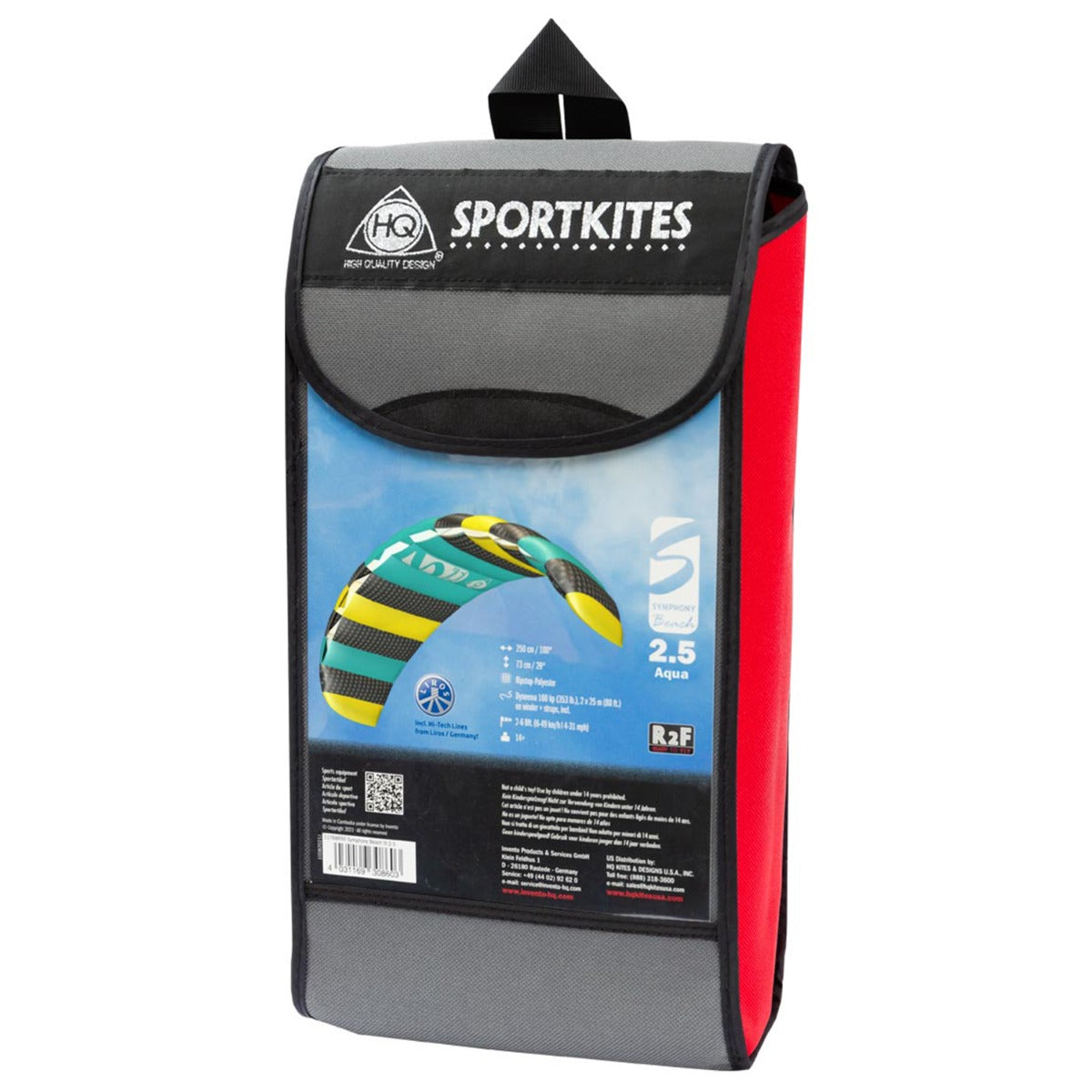 Lenkmatte HQ Symphony Beach III 2.5 Aqua R2F Allround Lenkmatte Kite