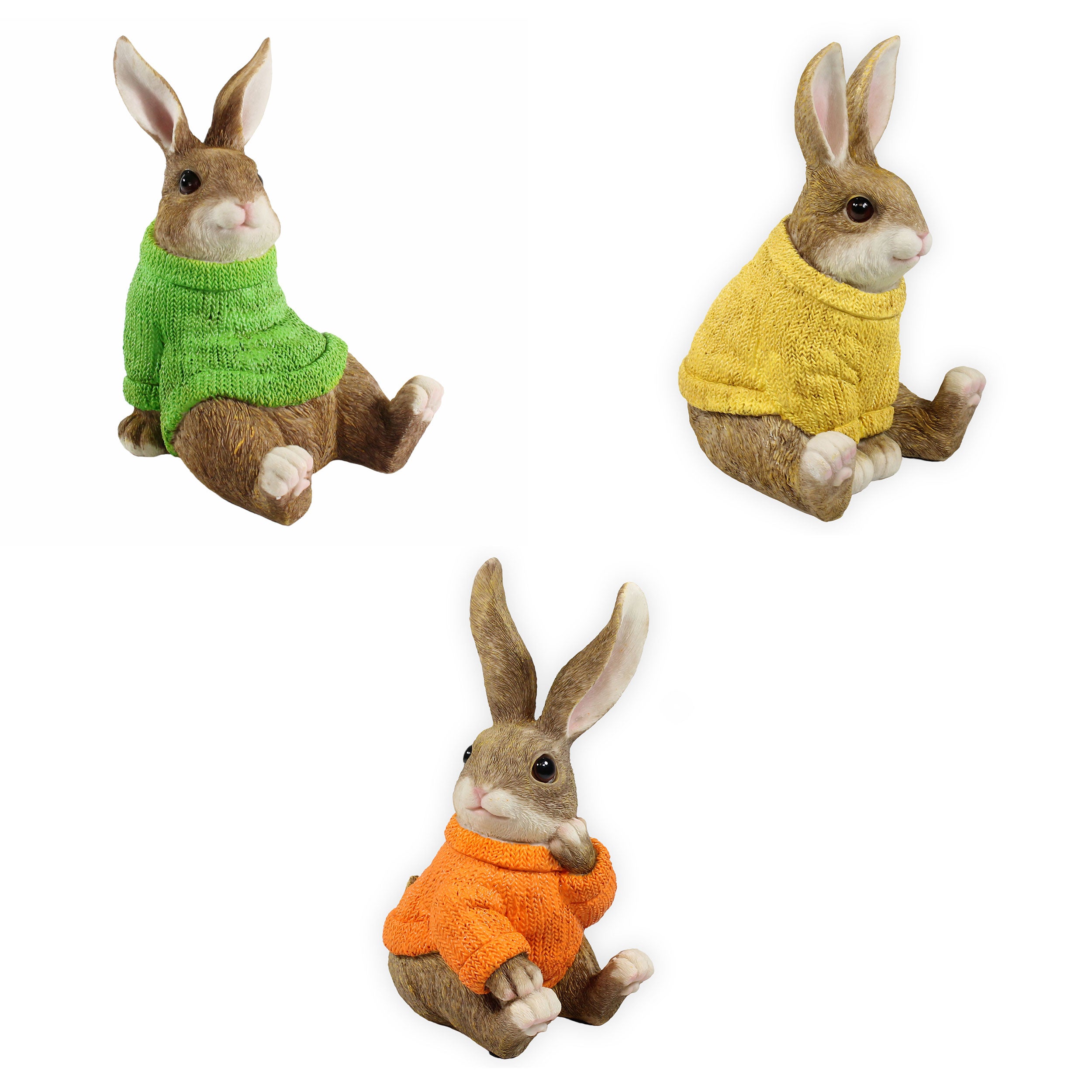 Dekohasen mit Pullover Osterhase Deko klein Deko Hasen für den Garten versch. Farben