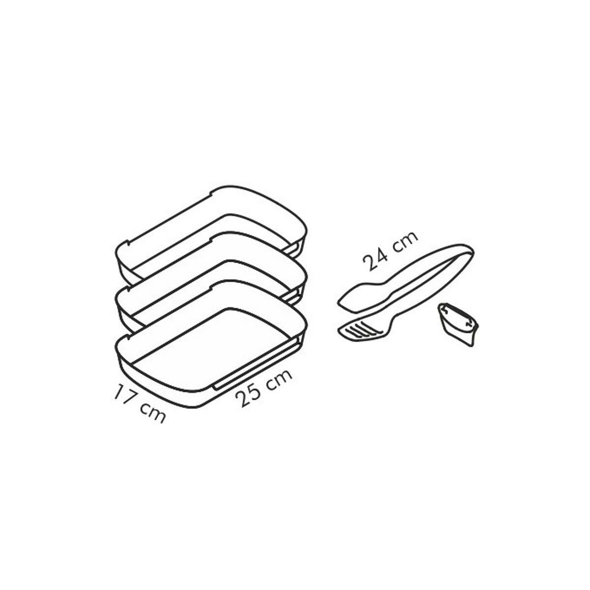 Tescoma Panier-Set PRESTO – Dreifach Panierset mit Schalen und Zange