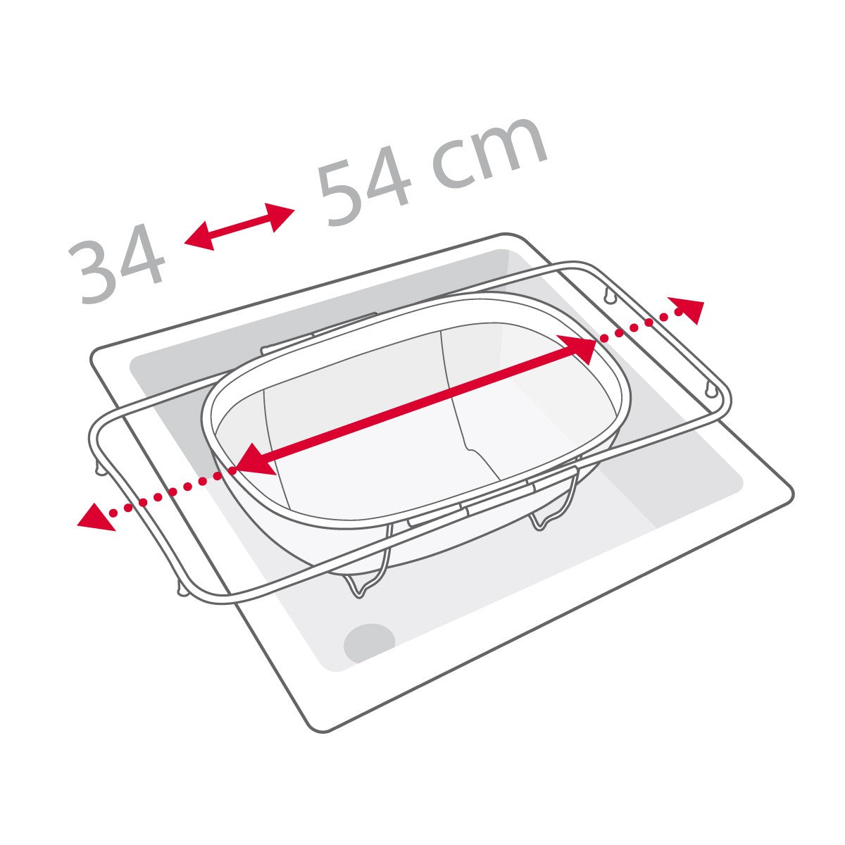 Tescoma Verstellbarer Korb zum Abtropfen GrandCHEF 34x24 cm – Küchenkorb