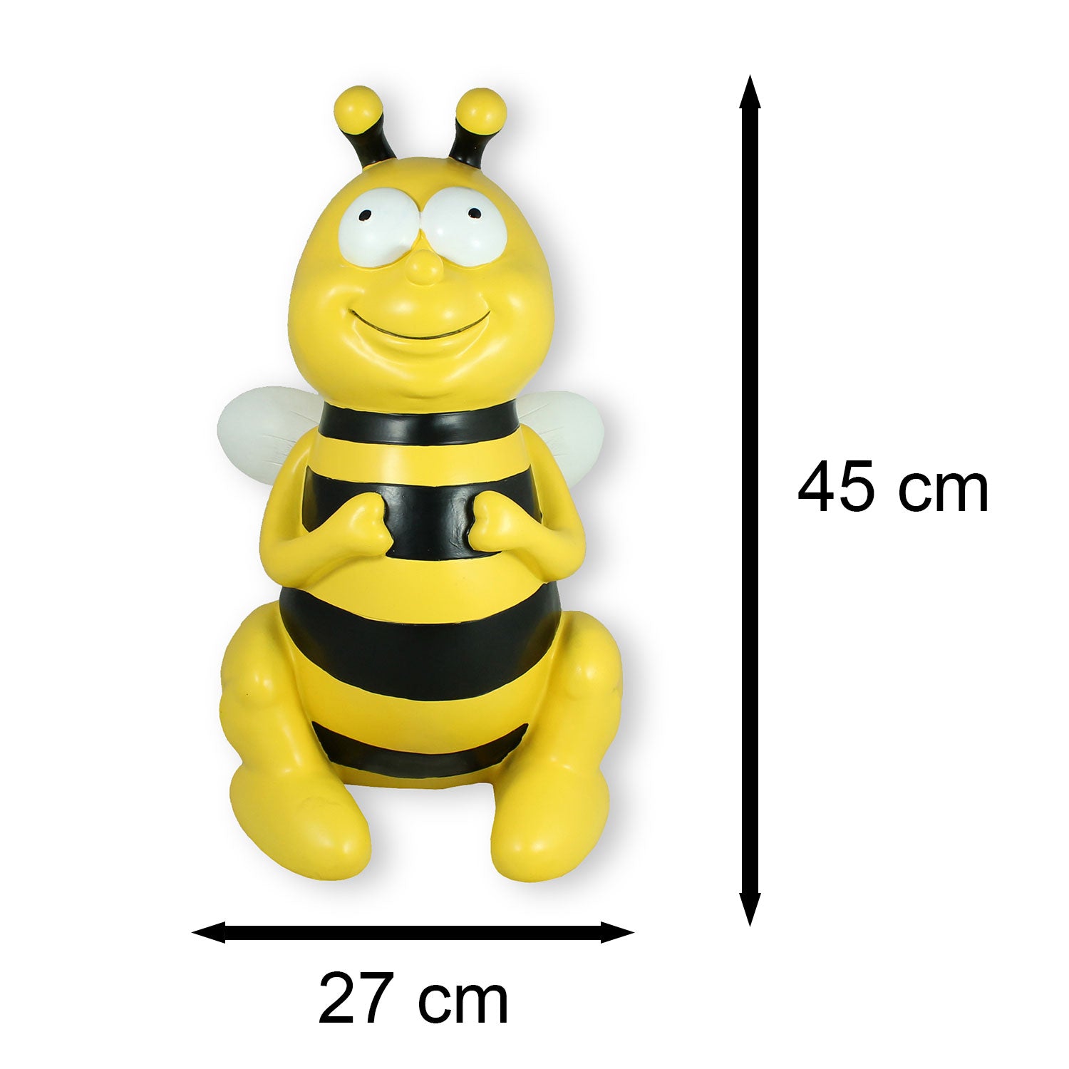 Bienen Figur sitzend 45 cm Bienen Deko Bienen groß Gartenfigur Biene