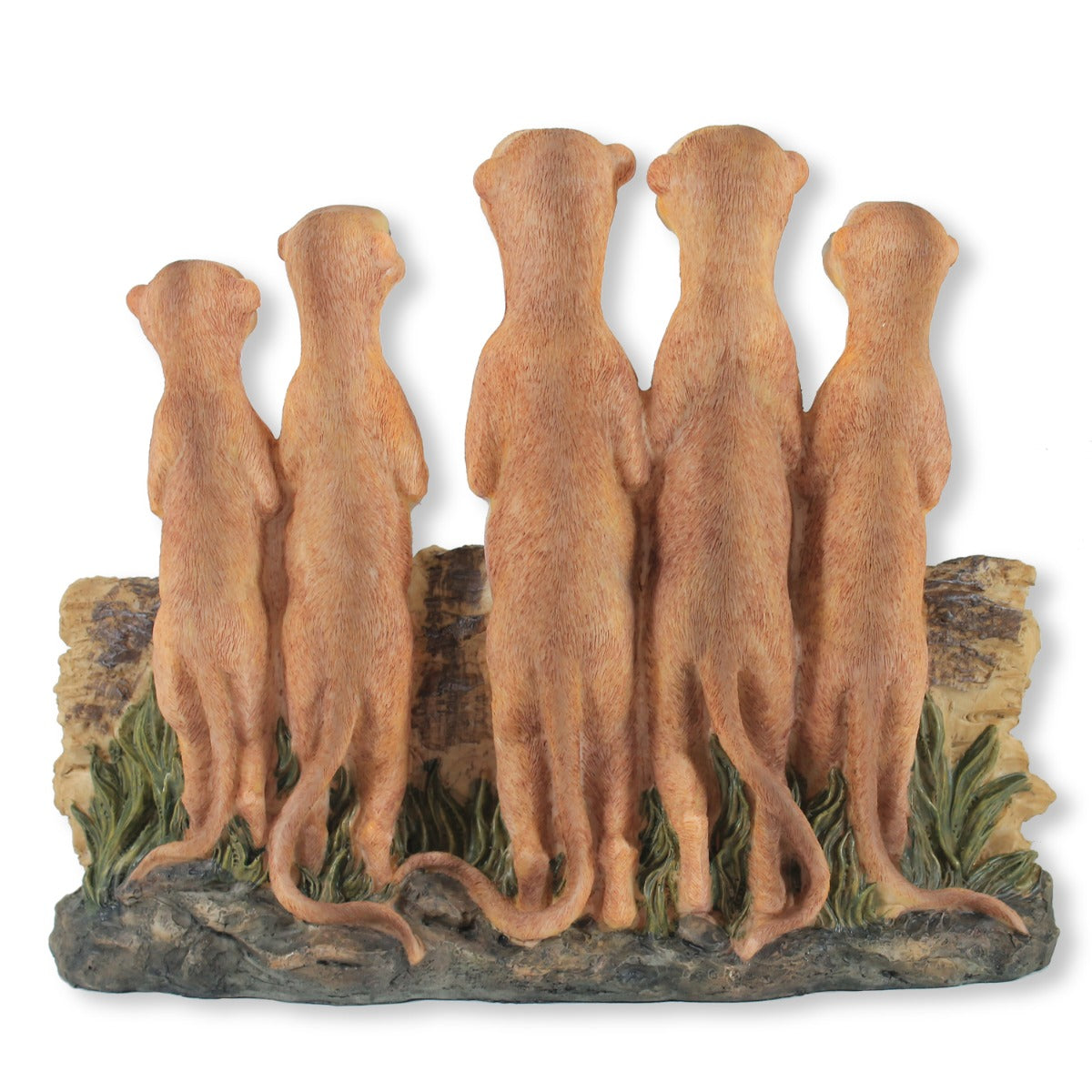 Gartenfigur Erdmännchen Familie Willkommens Schild Garten Dekoration