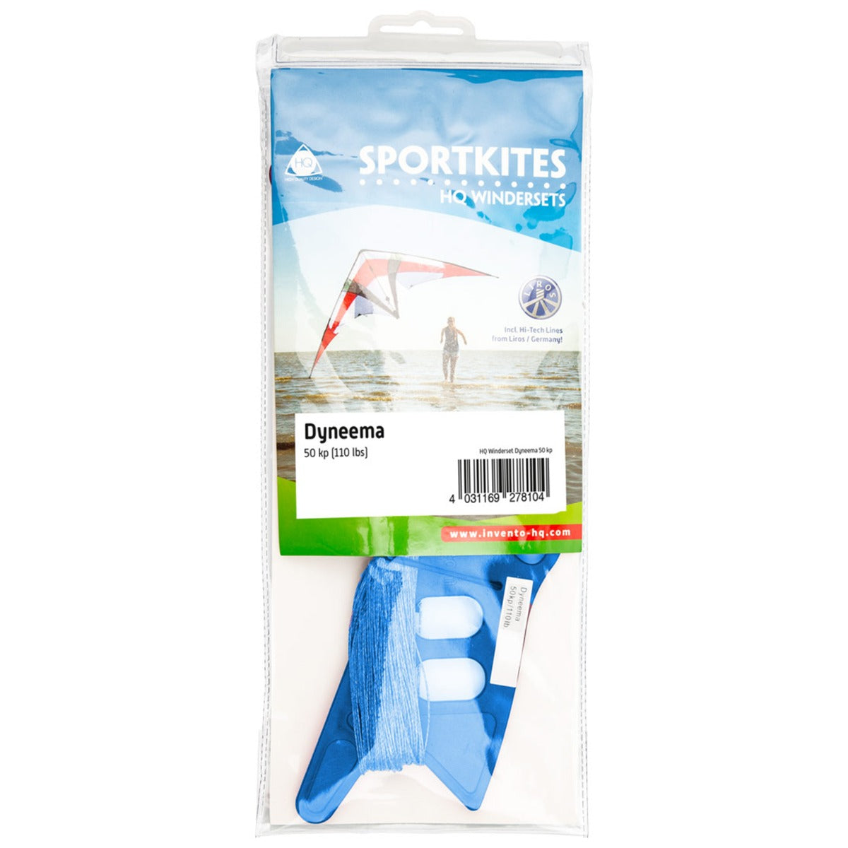 HQ Winderset Drachenleine Drachenschnur 50 Kp / 2 x 25 m für Lenkdrachen