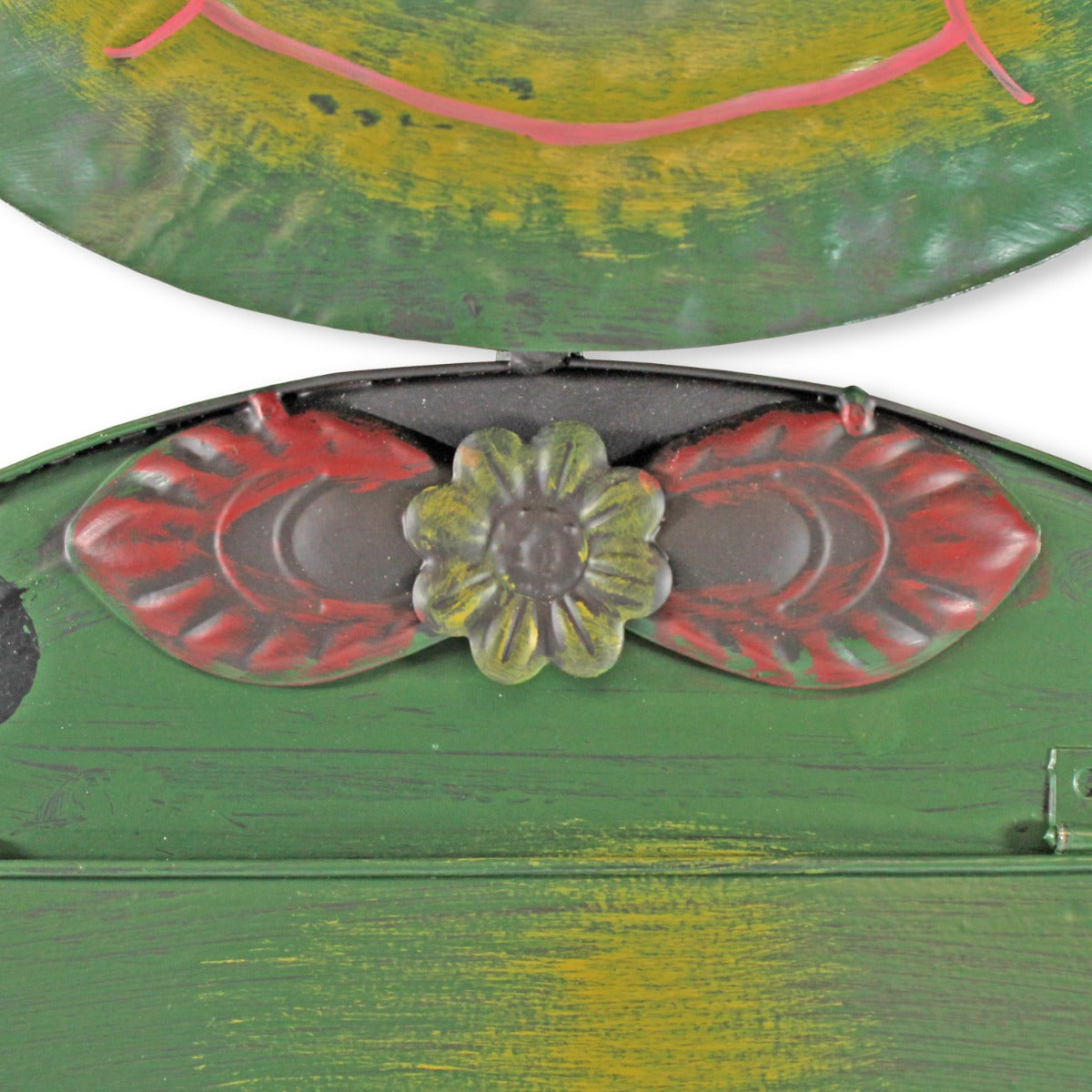 Briefkasten Metall Frosch "Kermit" handbemalt Briefkasten Tiere Metall Postkasten