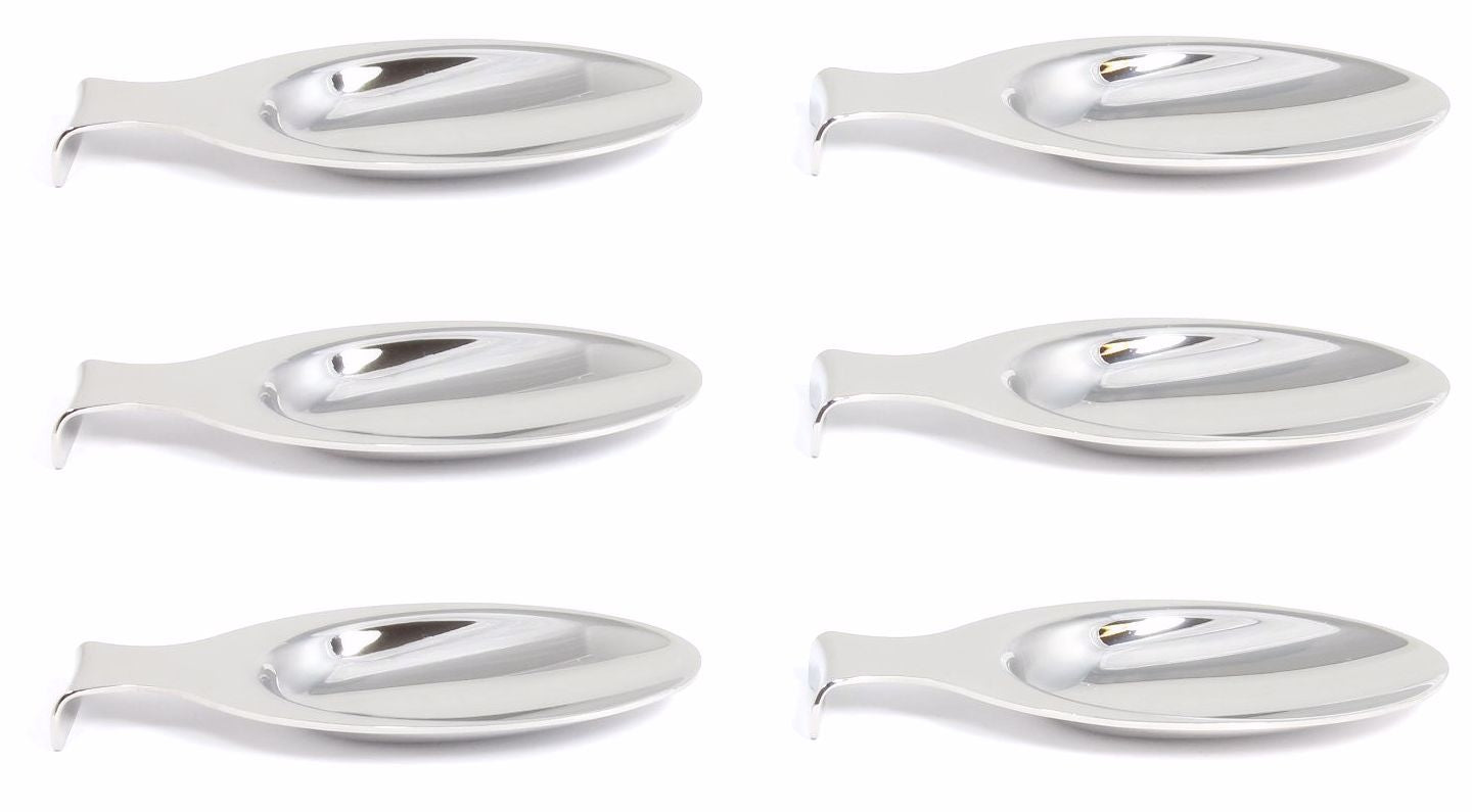 Gourmetlöffel 6er Set Häppchenlöffel Vorspeisenlöffel Edelstahl poliert 10 x 4,5 cm Haushalt Restaurant Party