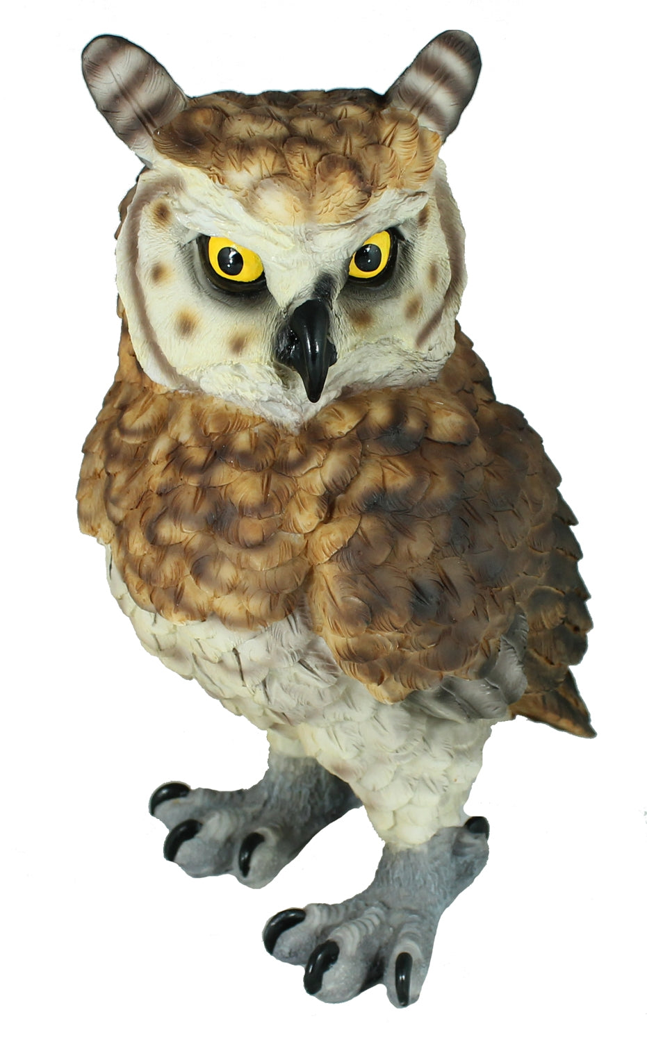 Dekofigur Eule Uhu Greifvogel Gartenfigur Tierfigur Gartendekoration Vogeldeko