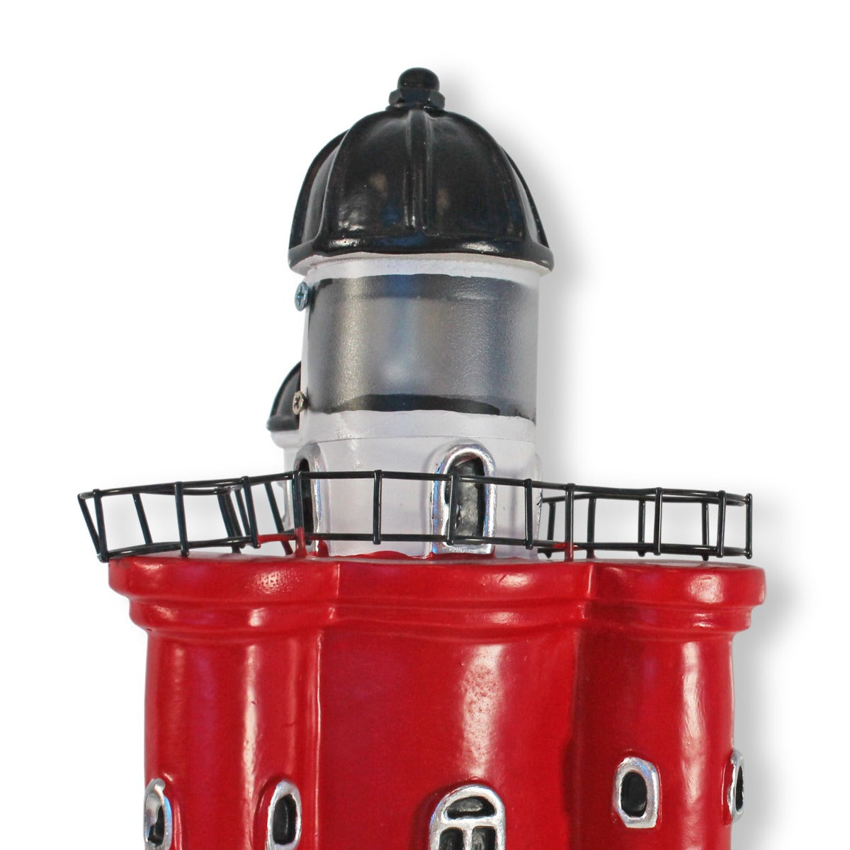 Solar Leuchtturm Roter Sand 50 cm Deko Leuchtturm mit Licht Maritime Deko Leuchtturm Solar