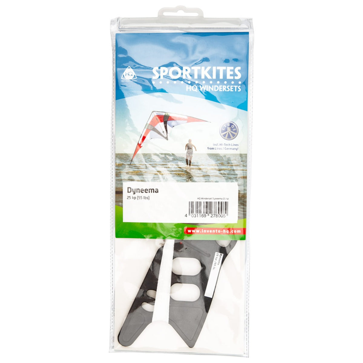 HQ Winderset Drachenleine Drachenschnur Dyneema 25 Kp / 2 x 20 m