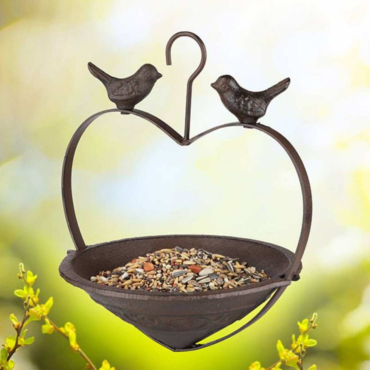 Vogelfutterstation zum Hängen aus Gusseisen Vogelfutterstation für Balkon