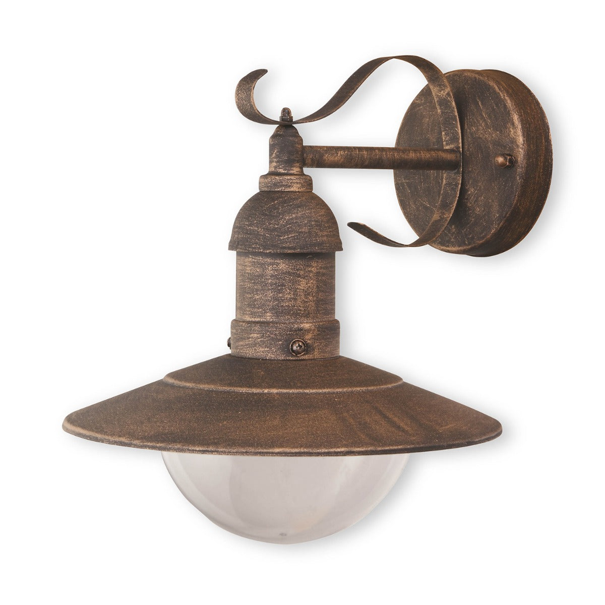 Außenlampe Wandleuchte Außen schwarz-gold Wandlampe Außenbeleuchtung Landhausstil