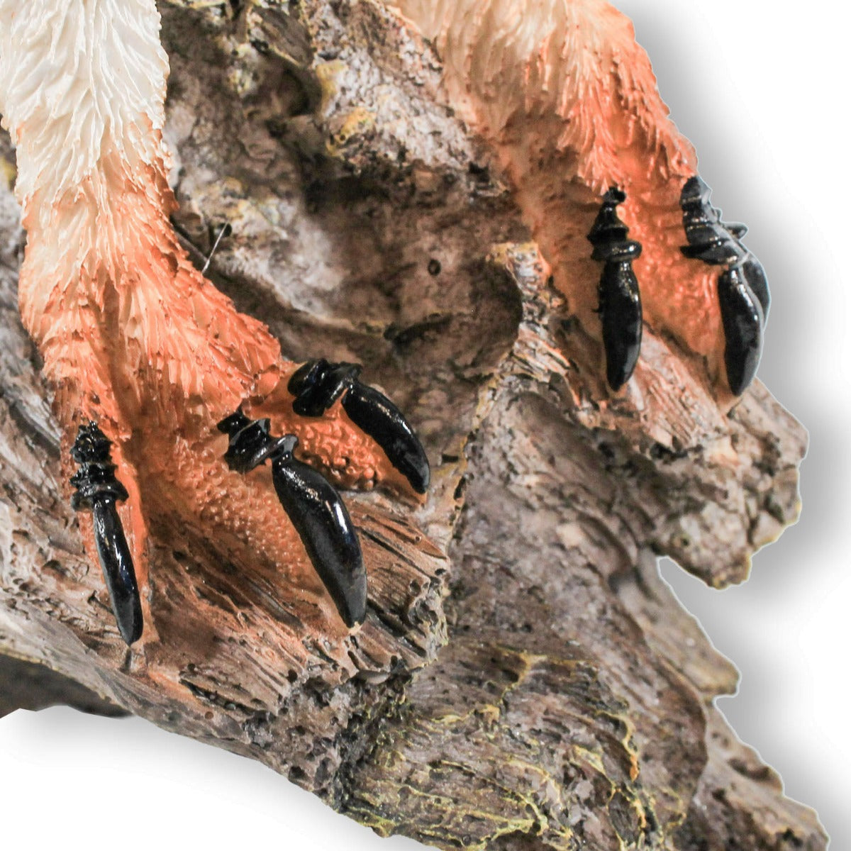 Eulen Figur auf Stamm sitzend Uhu Eule Deko Vogel