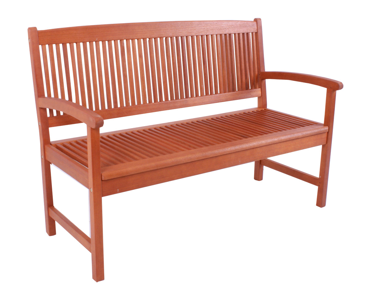 Gartenbank Holzbank STOCKHOLM 2-Sitzer Länge 127 cm Sitzbank Eukalyptus FSC 100%