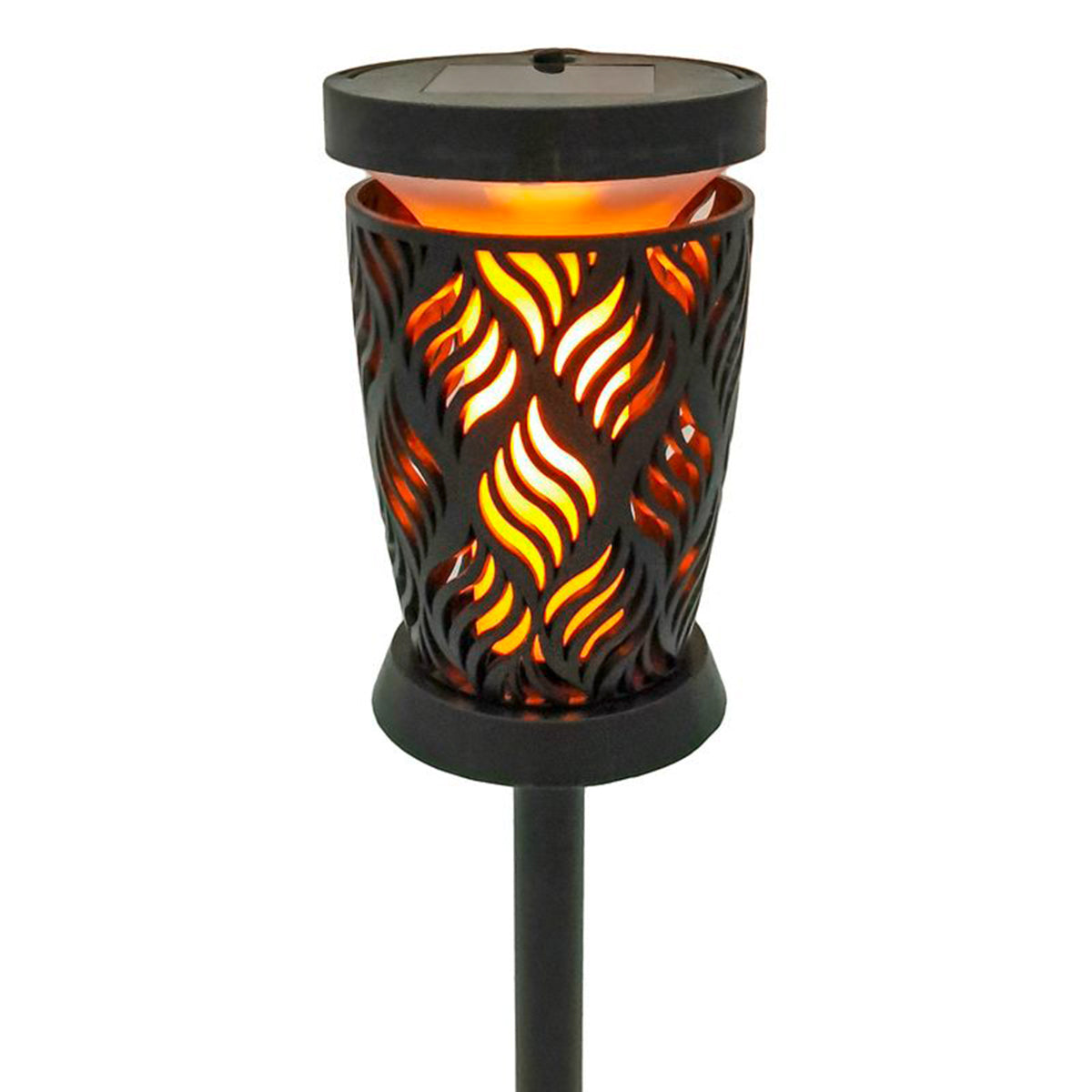 LED Solar Fackel mit Flammeneffekt Solar Leuchte 2er-Set Stimmungslicht Garten