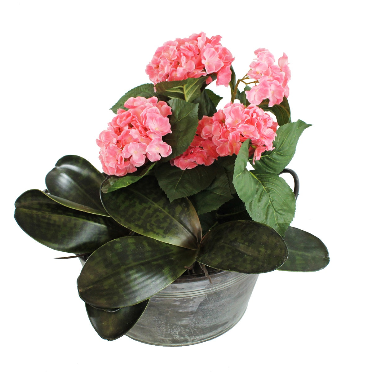 Pflanztopf Pflanzgefäß Zinktopf Old Green 35cm Ø Rund Blumentopf Metall Übertopf