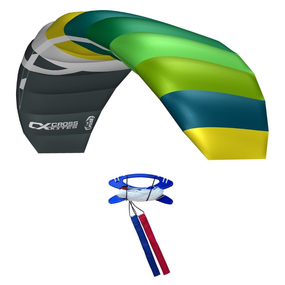 CrossKites Lenkmatte Air 1.8 Green-Yellow R2F Allround Lenkdrachen Kite