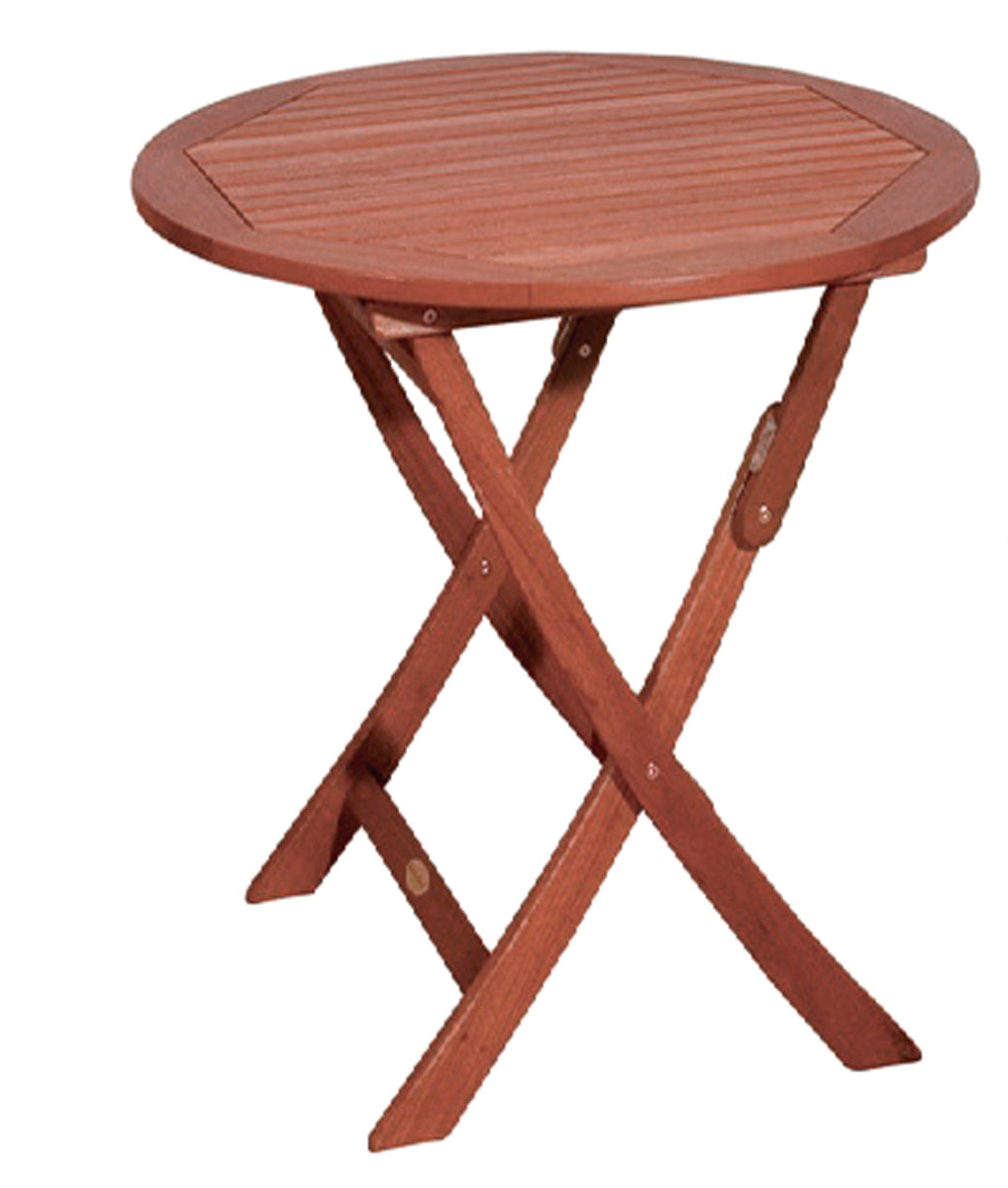 Gartentisch Holztisch STOCKHOLM rund Ø 70 cm klappbar Balkontisch Eukalyptus FSC 100 %