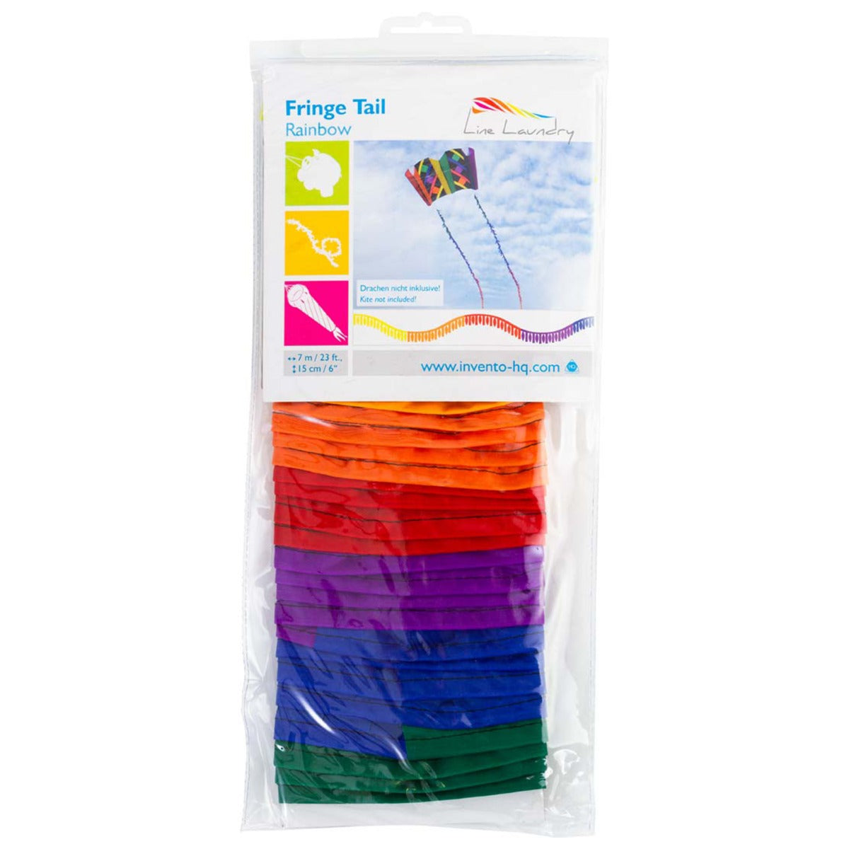 Drachenschwanz HQ Fransenschwanz 7 m Rainbow Leinenschmuck