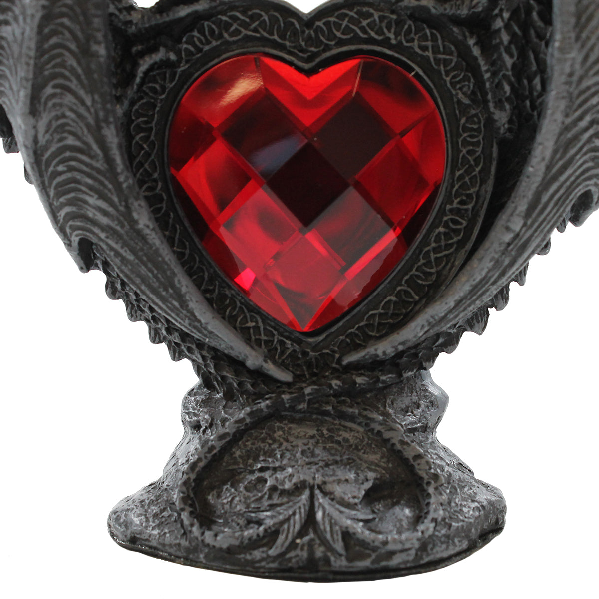 Drache Figur 'Verliebte Drachen auf Rubinherz' Liebespaar Deko Drache Romantische Geschenkidee