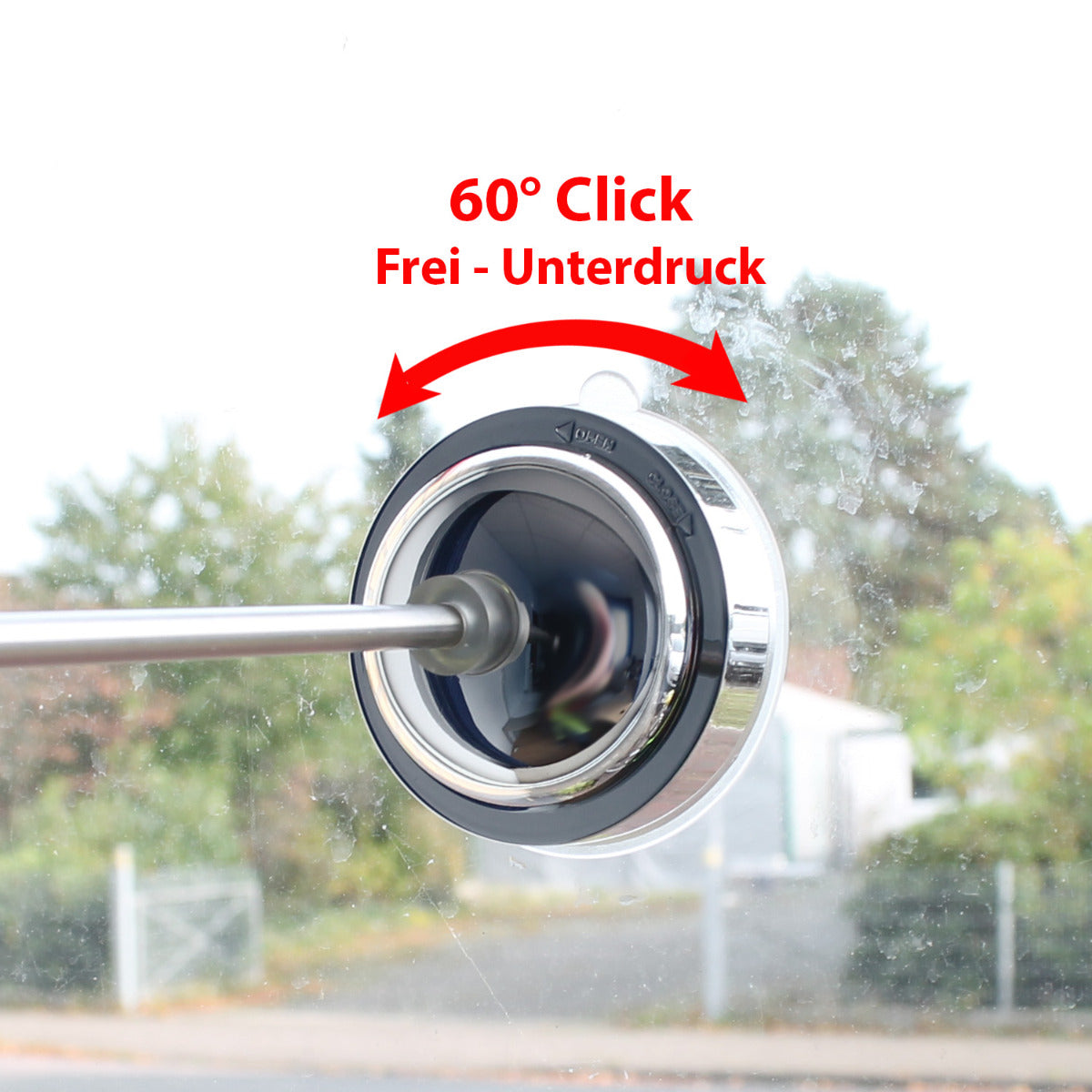 Fahnenhalter für Fenster-Fahnen gold 46 cm schnell-Saugsystem für Kiosk Messestand Geschäft